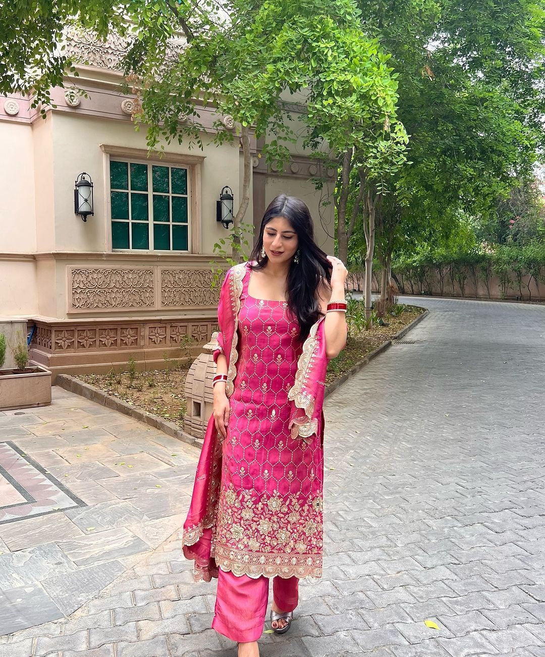 Beautiful Party Wear Top-Bottom And Dupatta