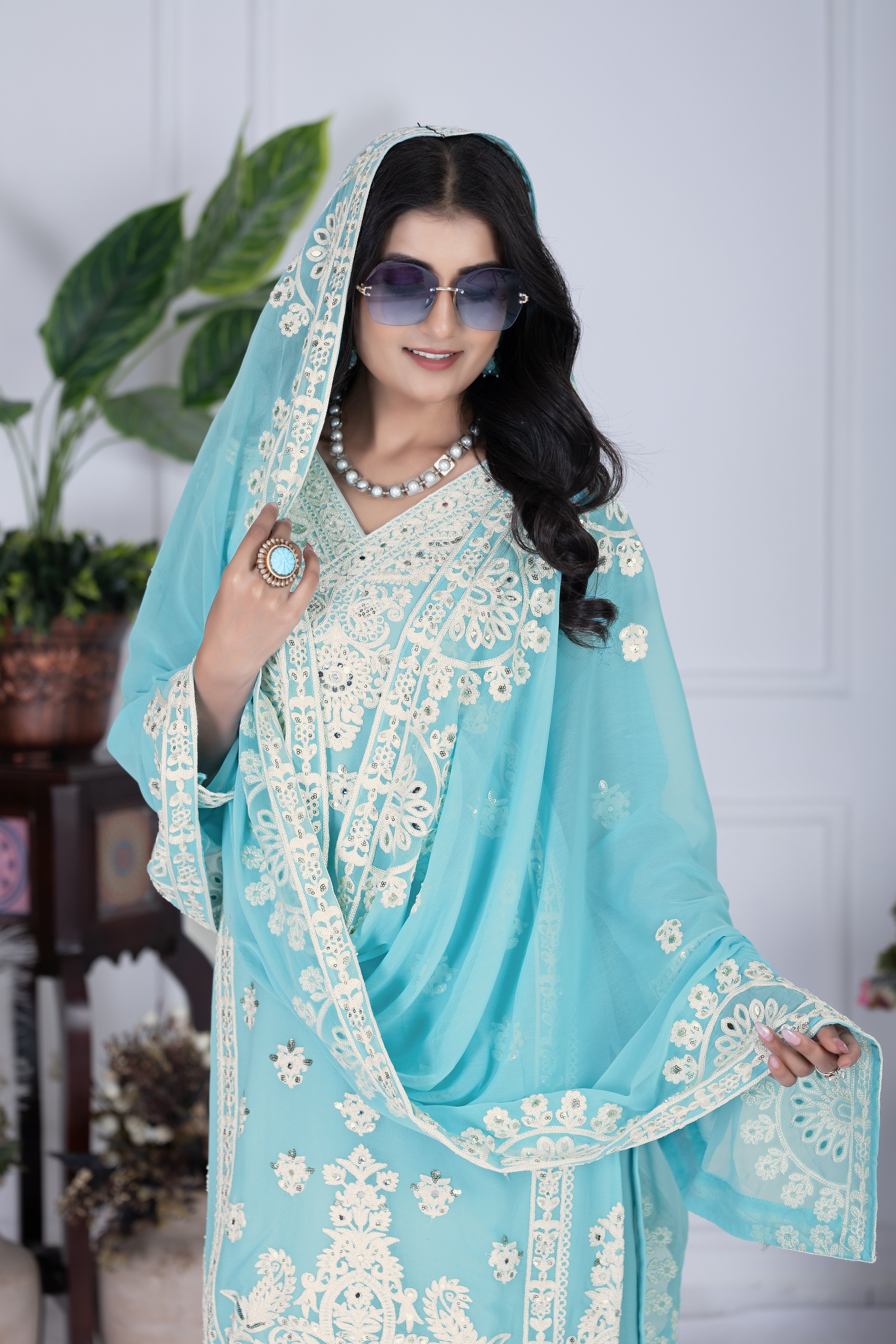 Party Wear Designer Top-Bottom And Beautiful Dupatta