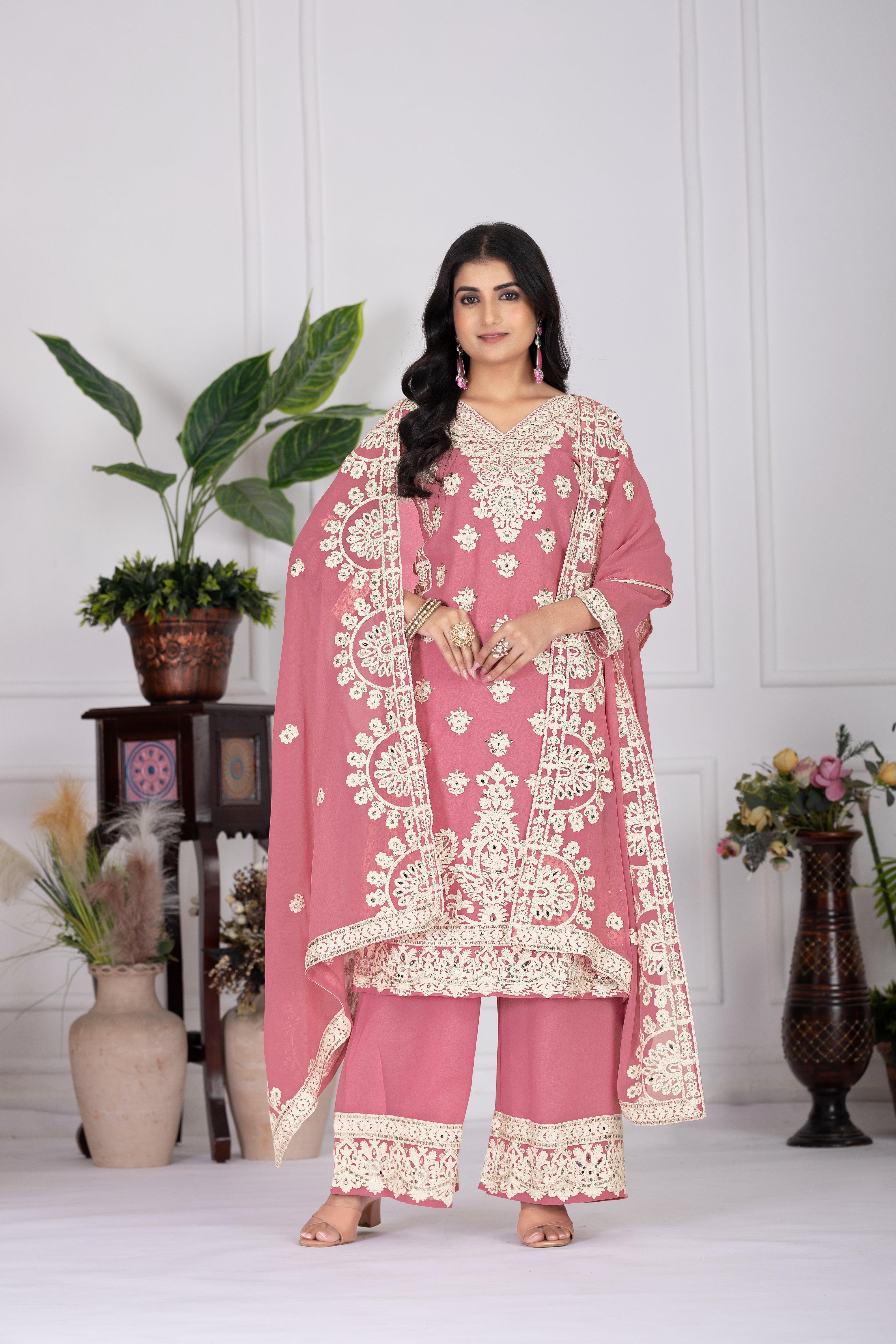 Party Wear Designer Top-Bottom And Beautiful Dupatta