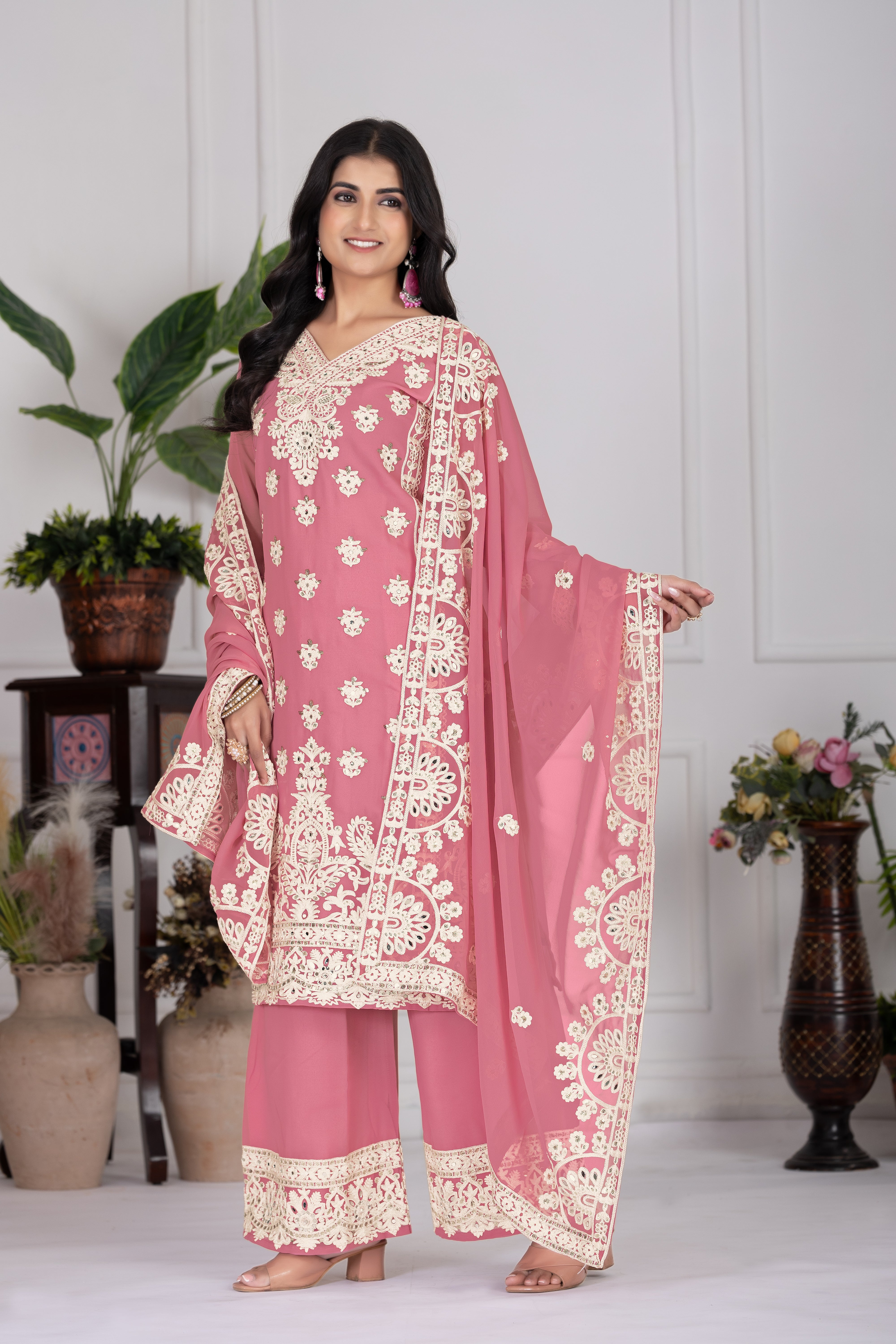Party Wear Designer Top-Bottom And Beautiful Dupatta