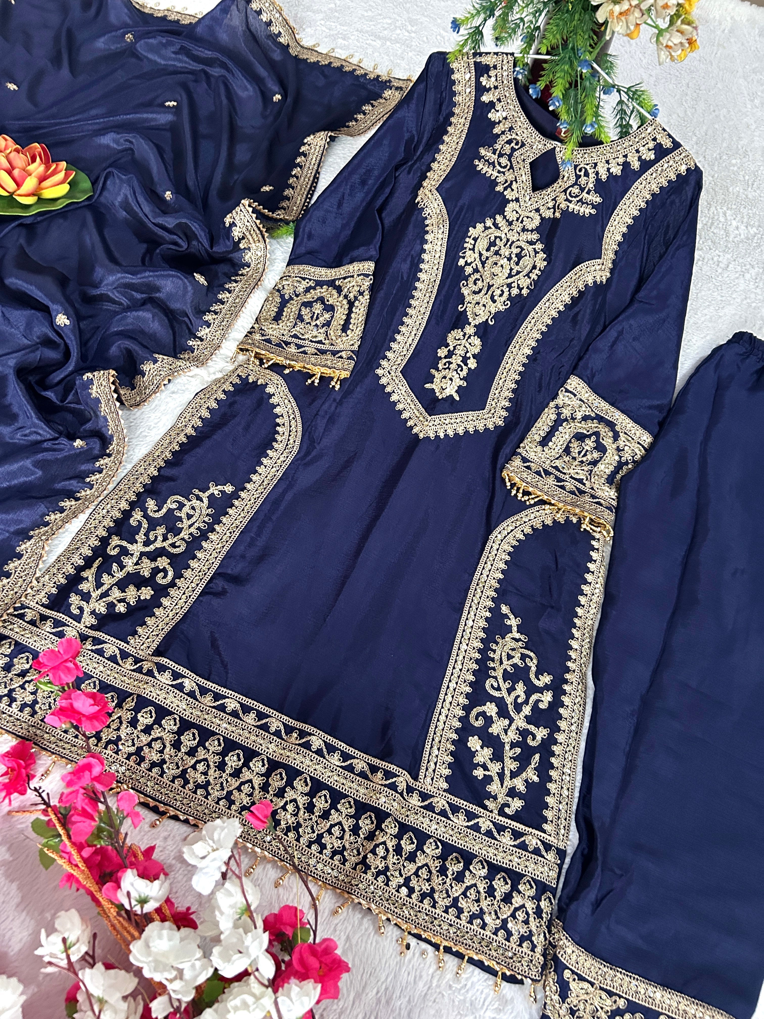 Party Wear Beautiful Top-Bottom And Fancy Dupatta