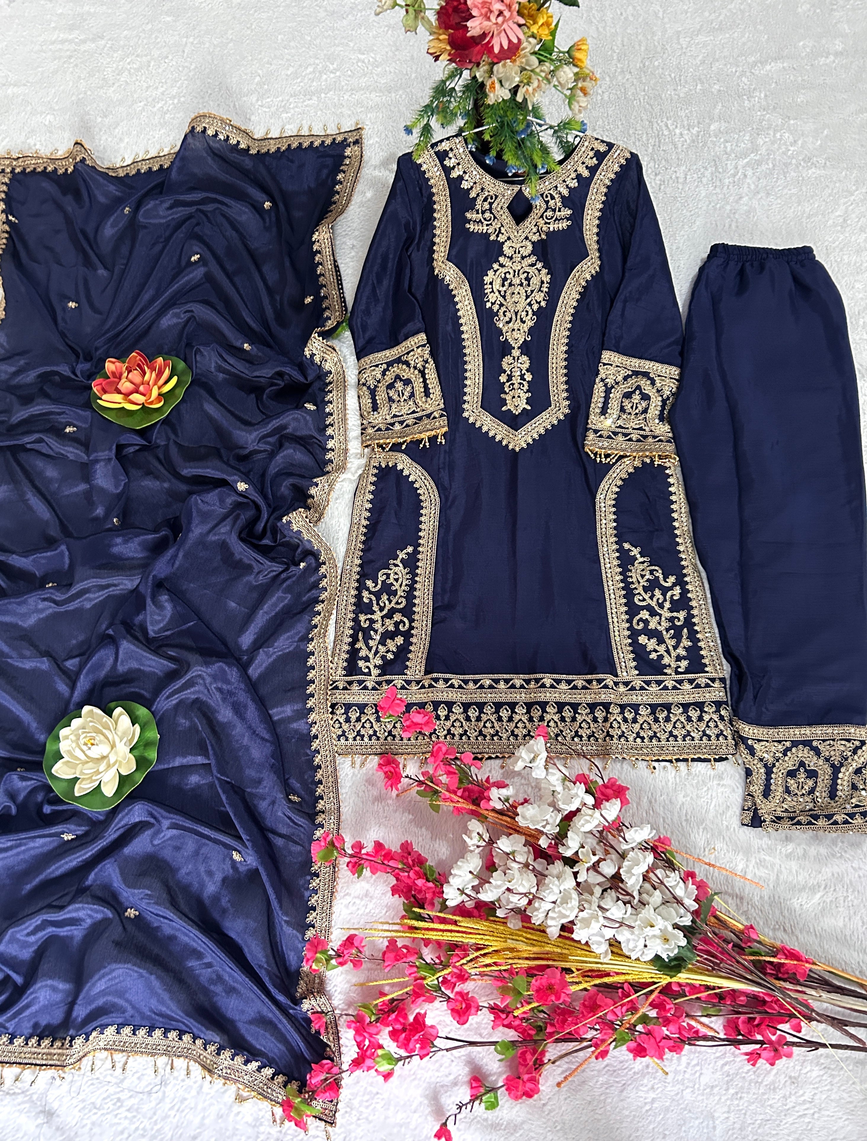 Party Wear Beautiful Top-Bottom And Fancy Dupatta