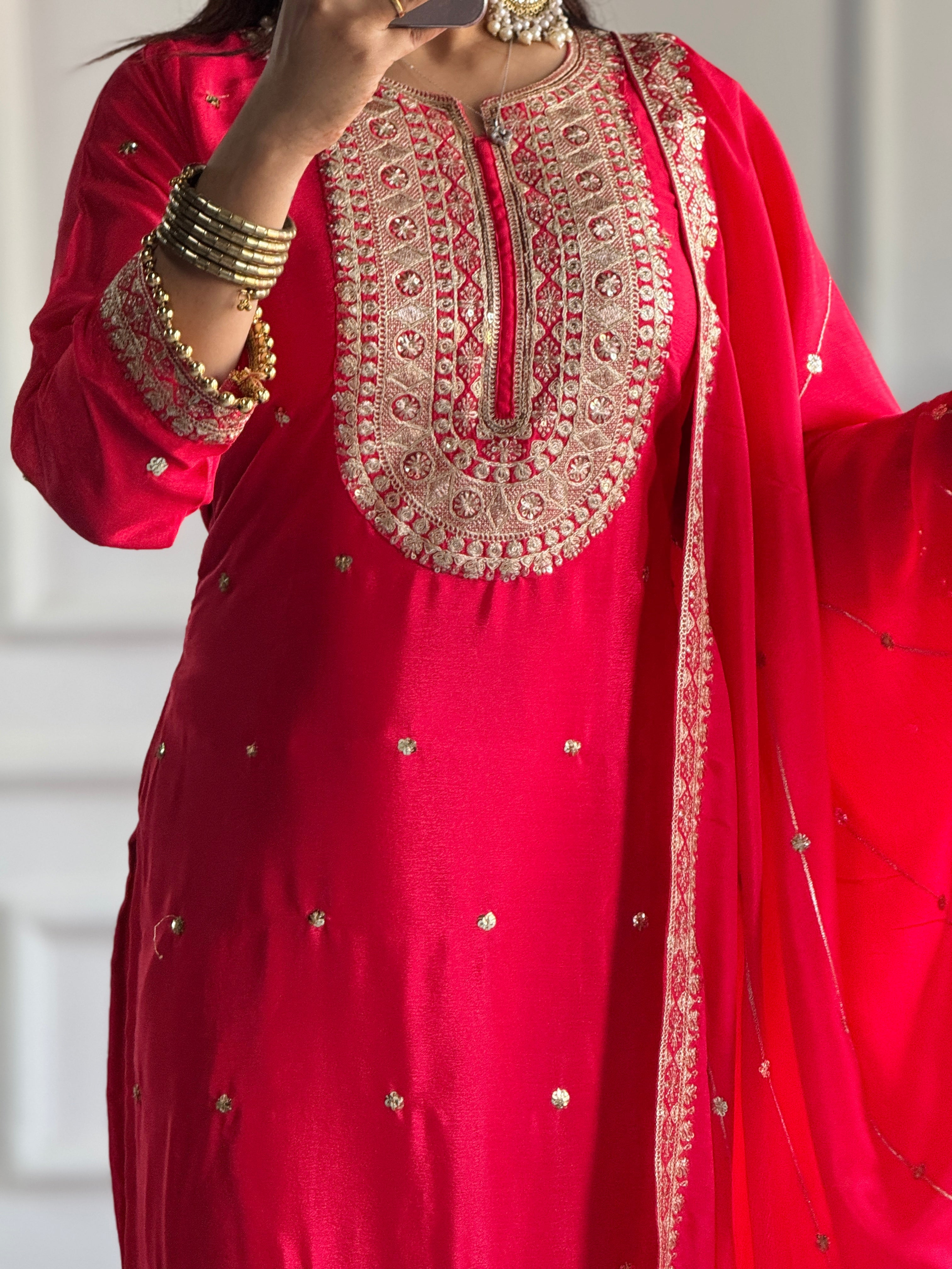 Beautiful Party Wear Top Bottom And Fancy Dupatta