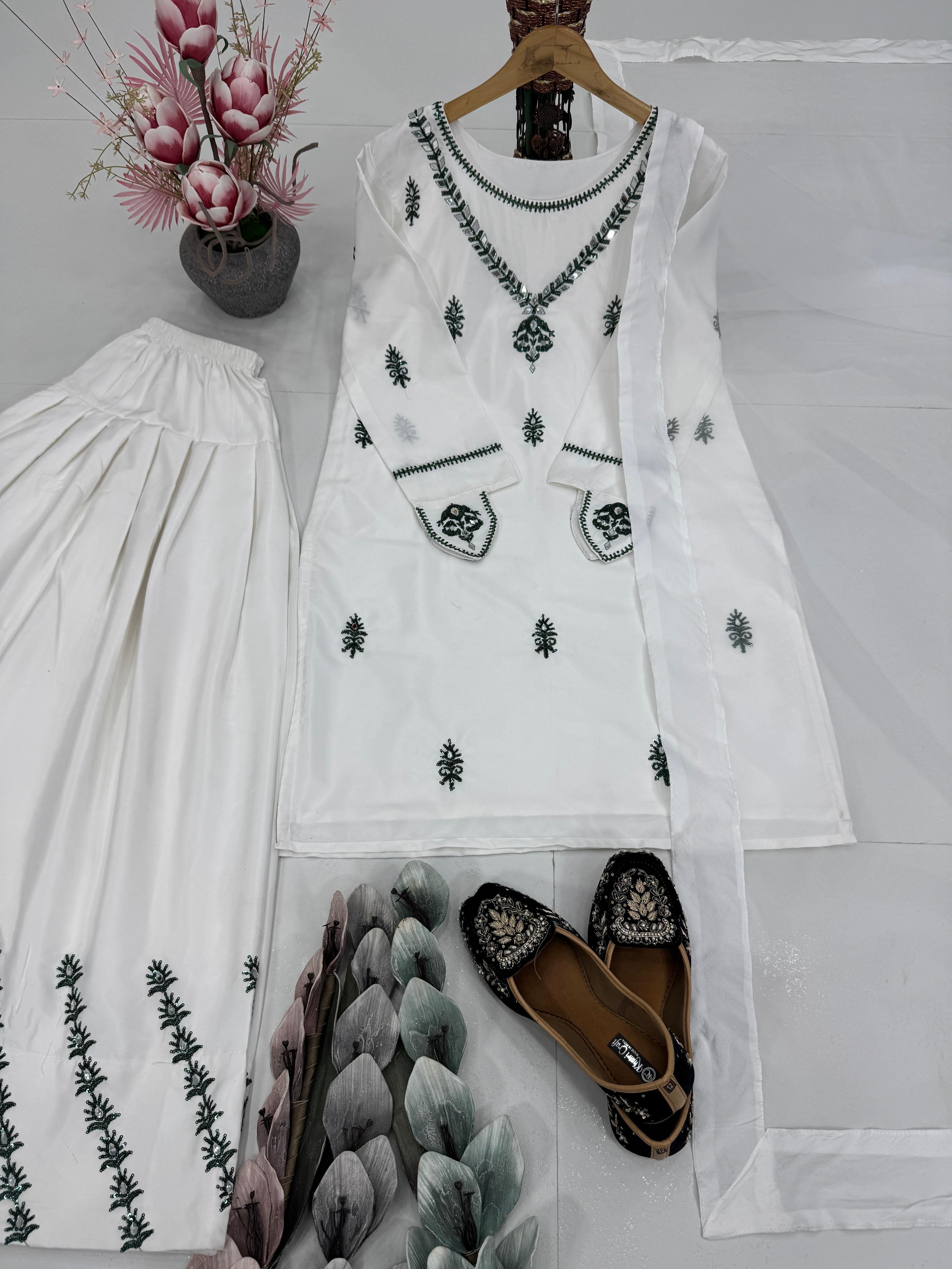Party Wear Beautiful Top-Bottom And Fancy Dupatta