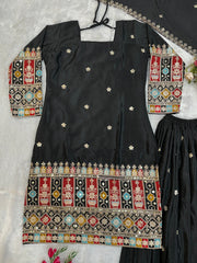 Beautiful Party Wear Top Plazzo And Dupatta