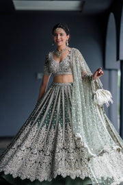 Designer Party Wear Lehenga Choli With Dori & Sequence Work