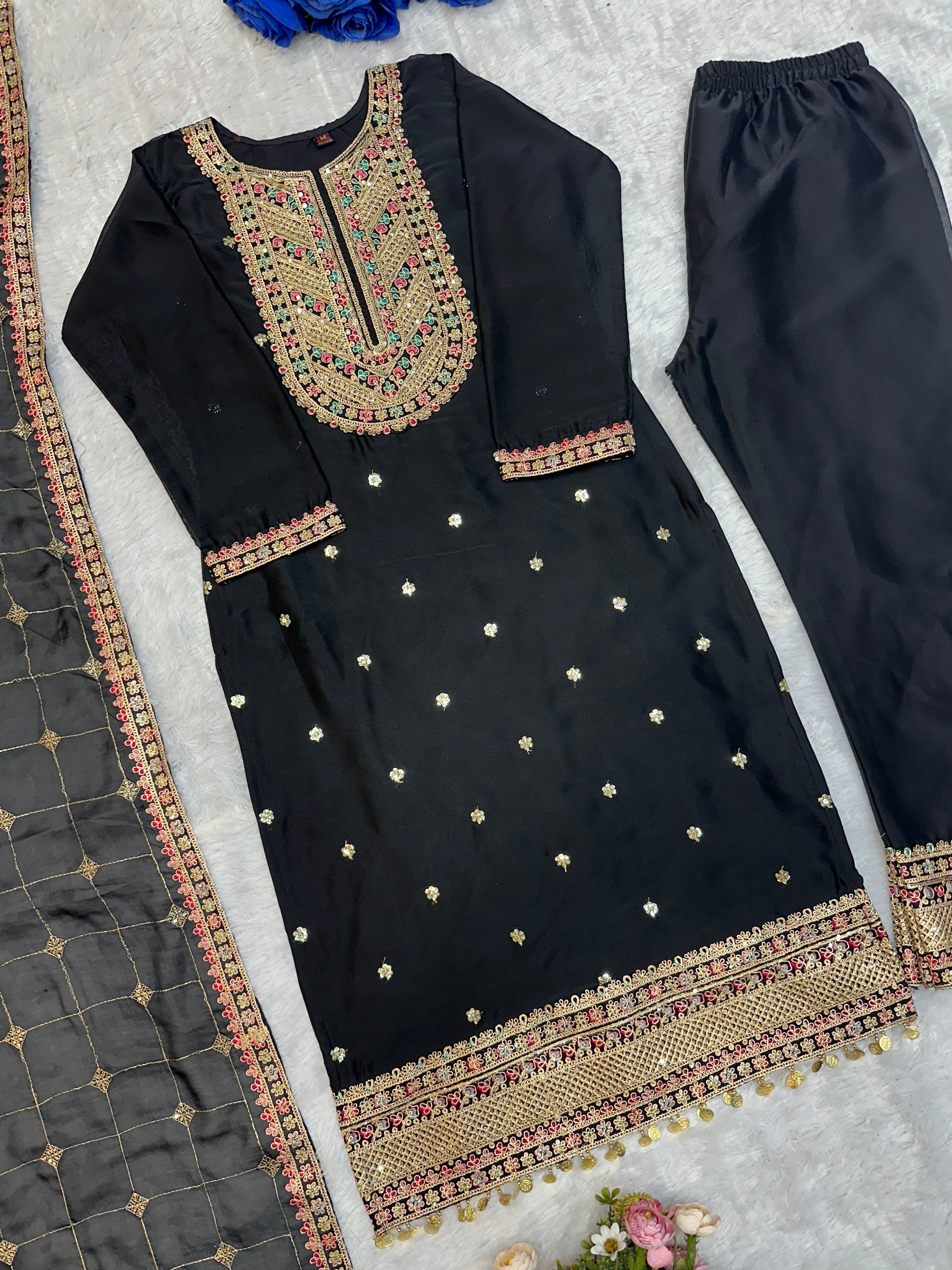Beautiful Party Wear Suit Pent And Fancy Dupatta