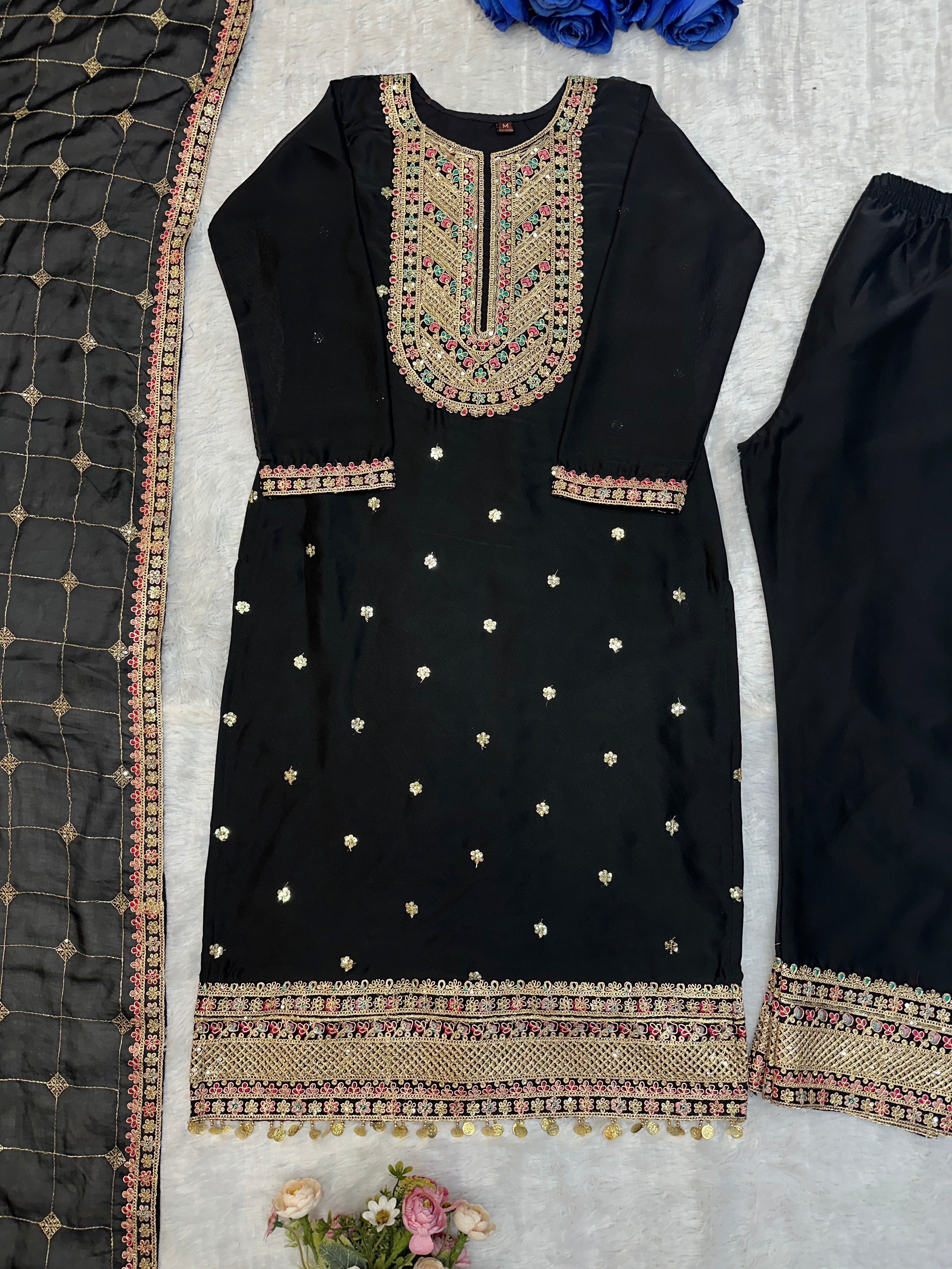 Beautiful Party Wear Suit Pent And Fancy Dupatta