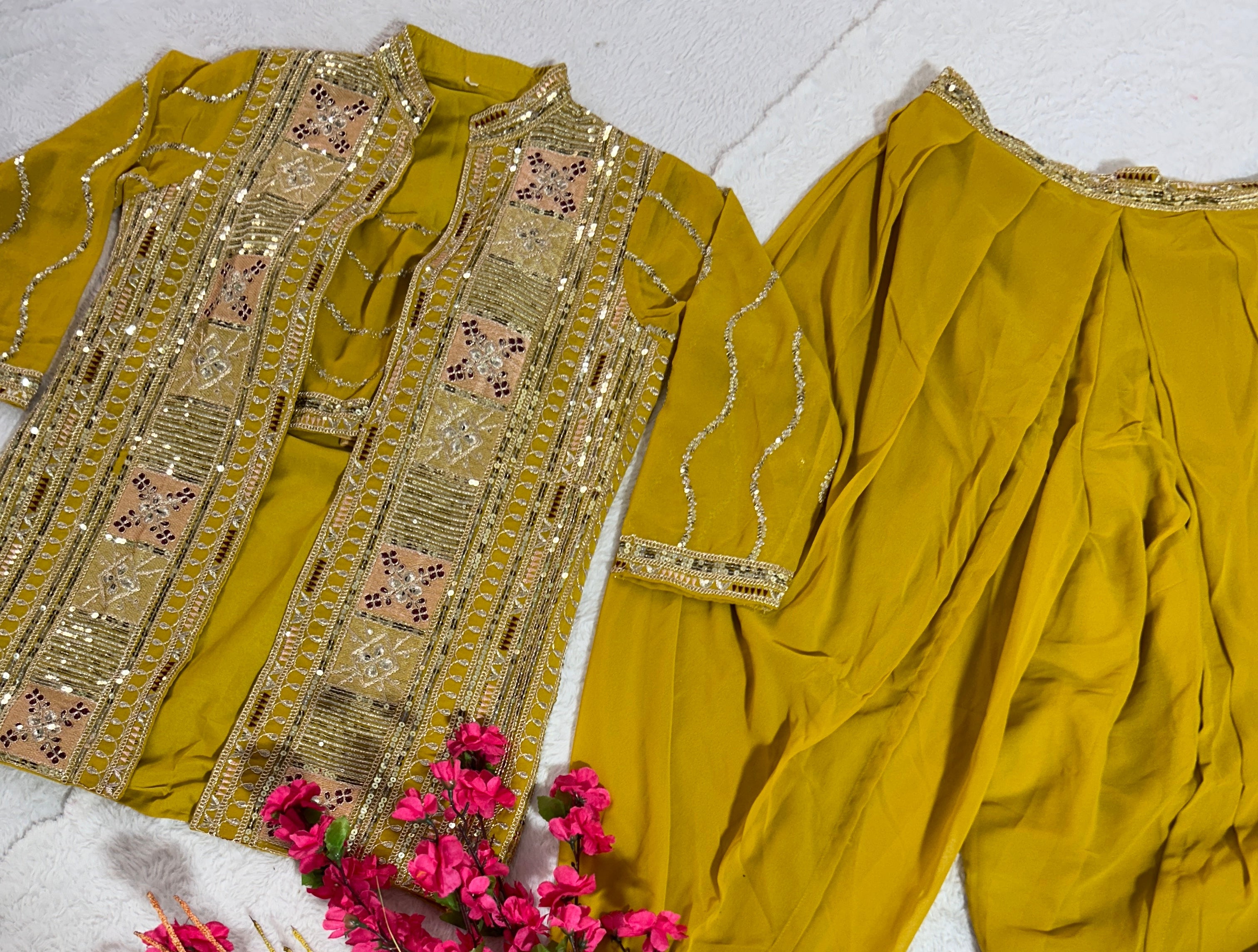 Party Wear Designer Top-Bottom And Beautiful Koti