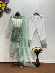 Party Wear Fancy 4 Piece With Embroidery Sequence Work