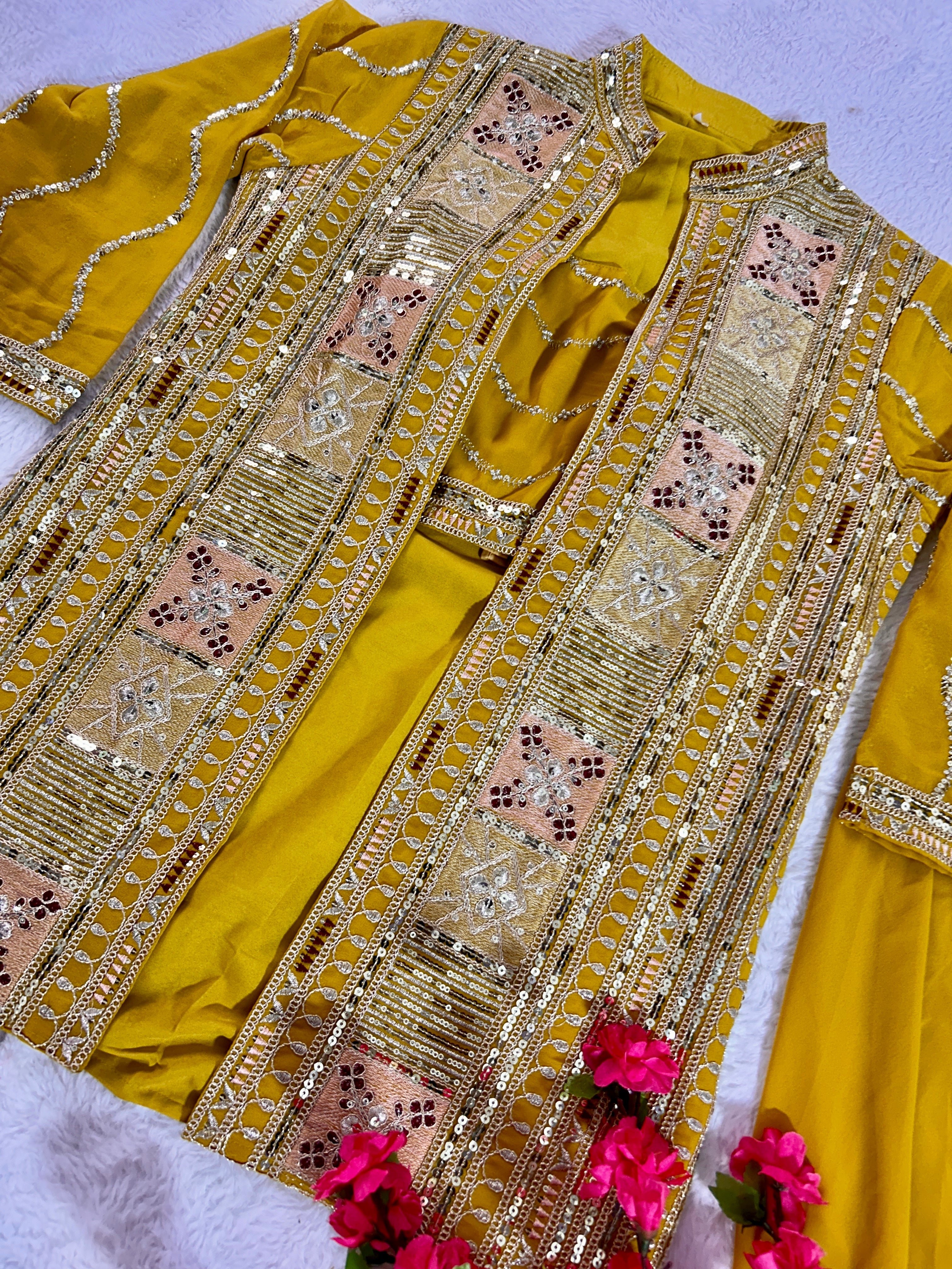 Party Wear Designer Top-Bottom And Beautiful Koti