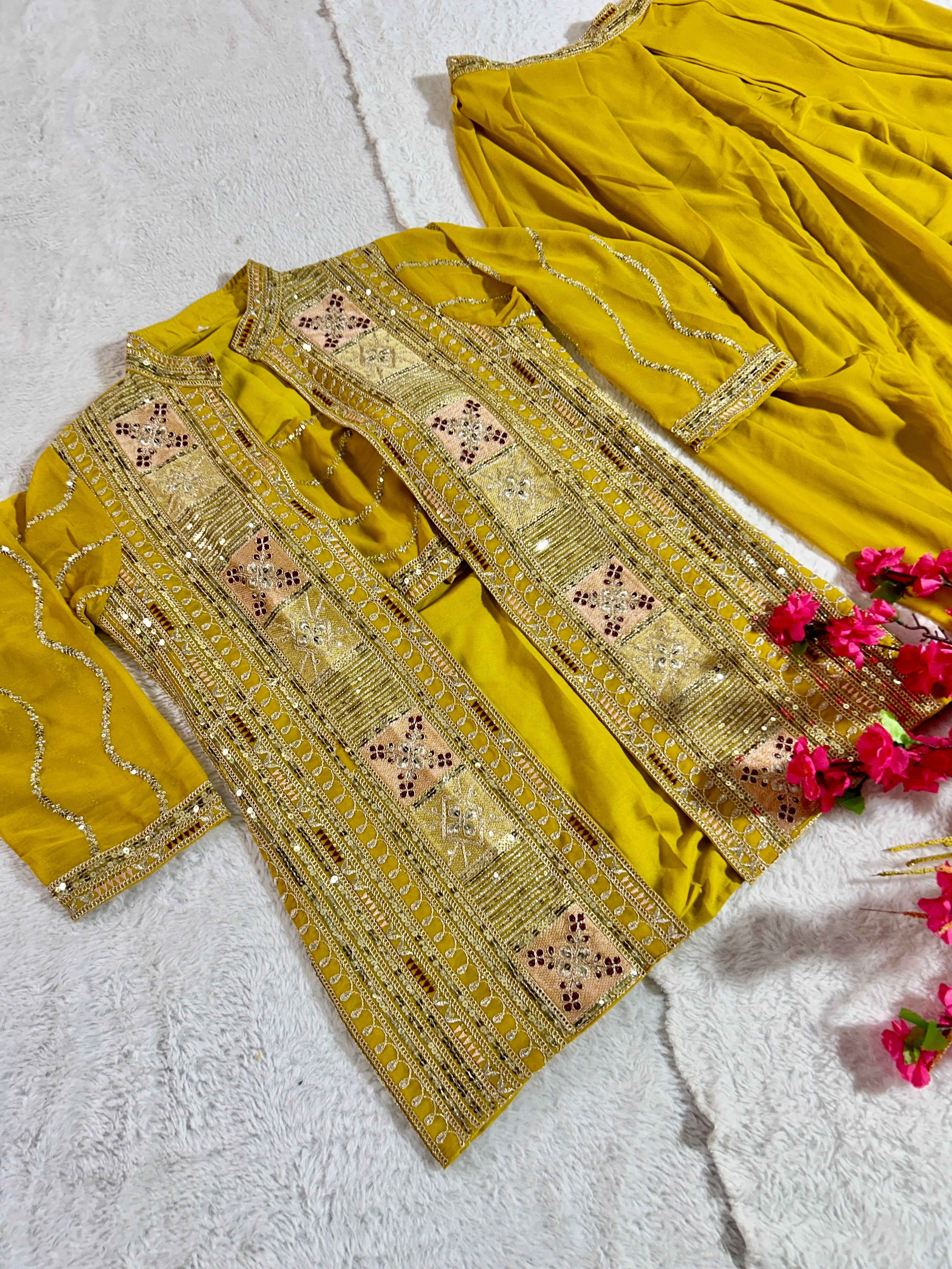 Party Wear Designer Top-Bottom And Beautiful Koti
