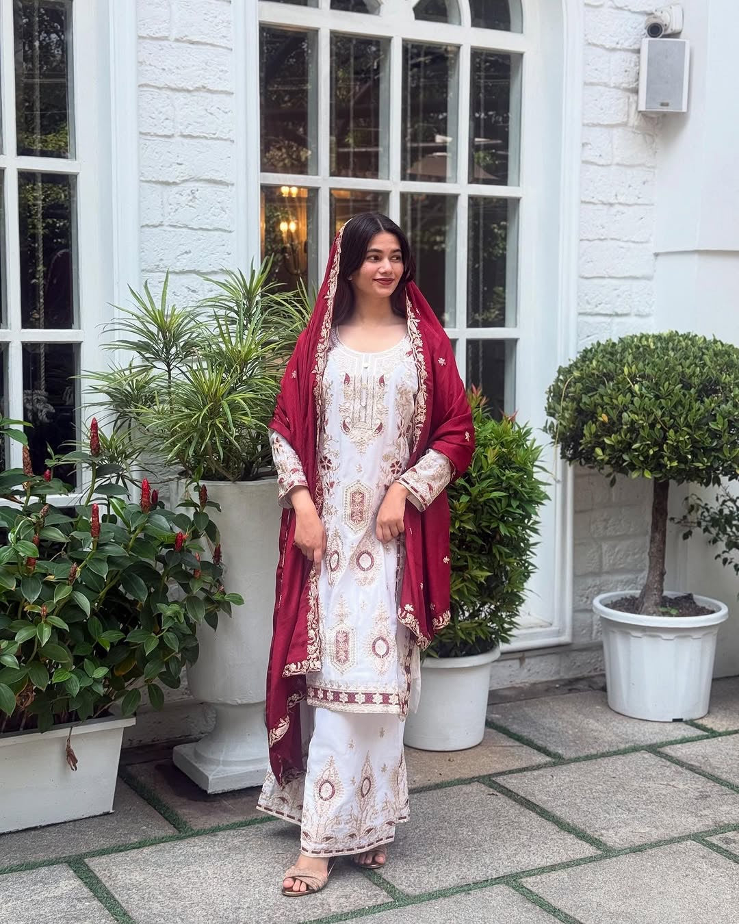 Party Wear Top Bottom And Dupatta With Heavy Embroidery Work