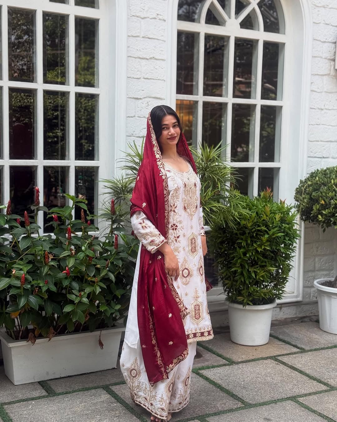 Party Wear Top Bottom And Dupatta With Heavy Embroidery Work