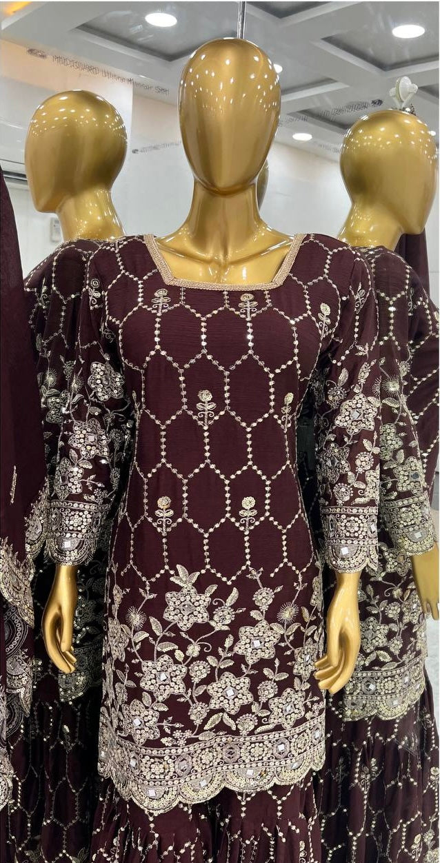 Beautiful Party Wear Top-Bottom And Dupatta