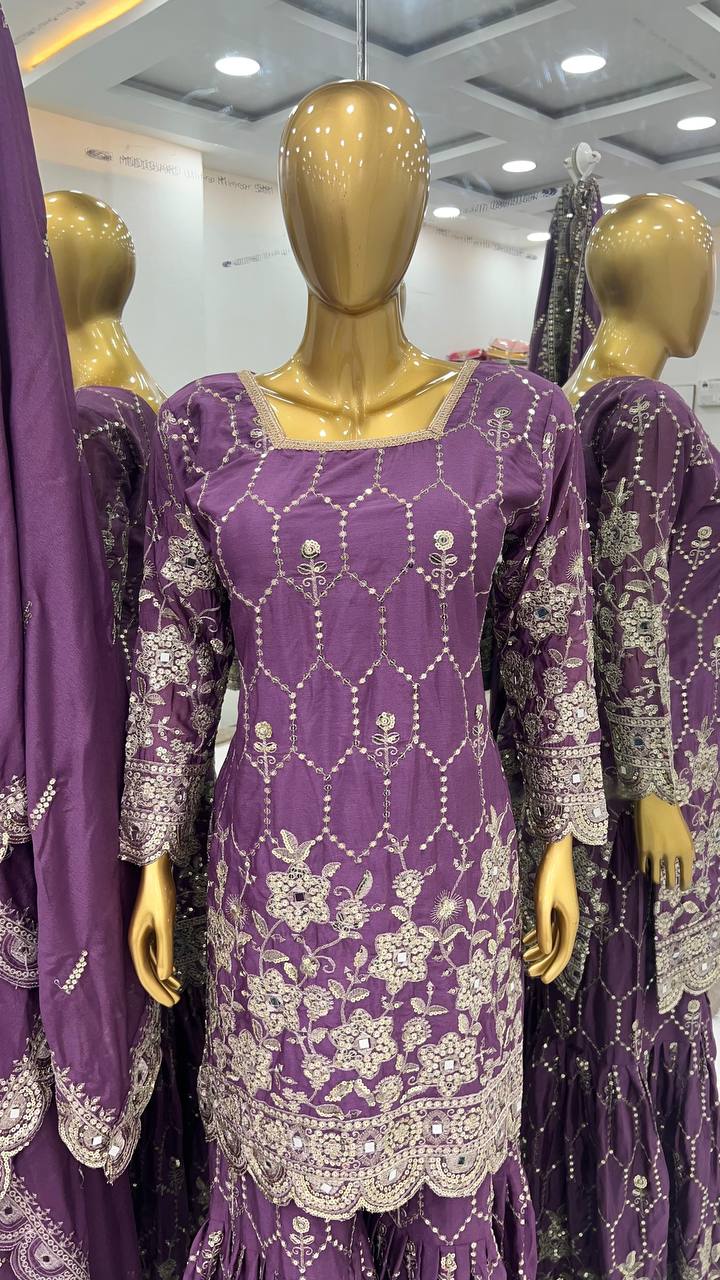 Beautiful Party Wear Top-Bottom And Dupatta
