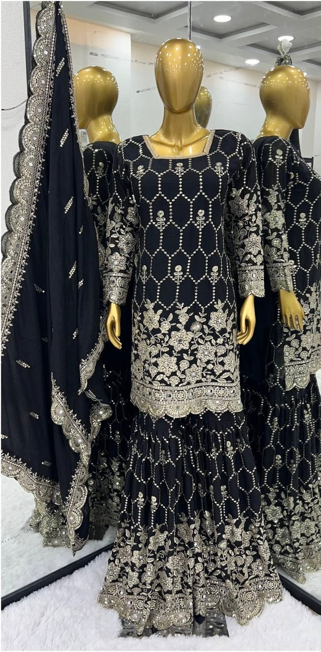 Beautiful Party Wear Top-Bottom And Dupatta
