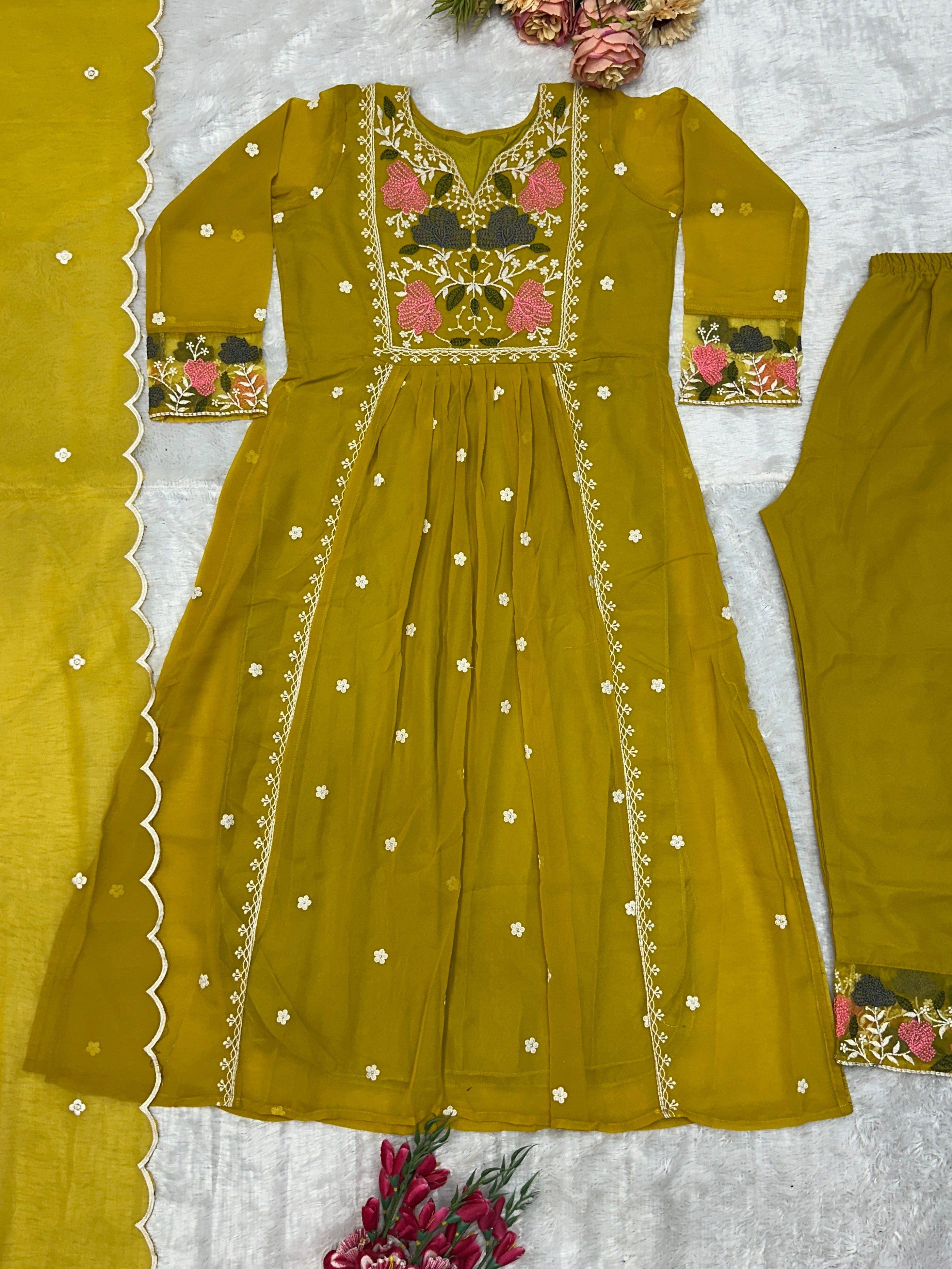 Beautiful Party Wear Top Pent And Fancy Dupatta