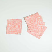 100% Cotton Sustainable Cloth Coasters  - Set of 6