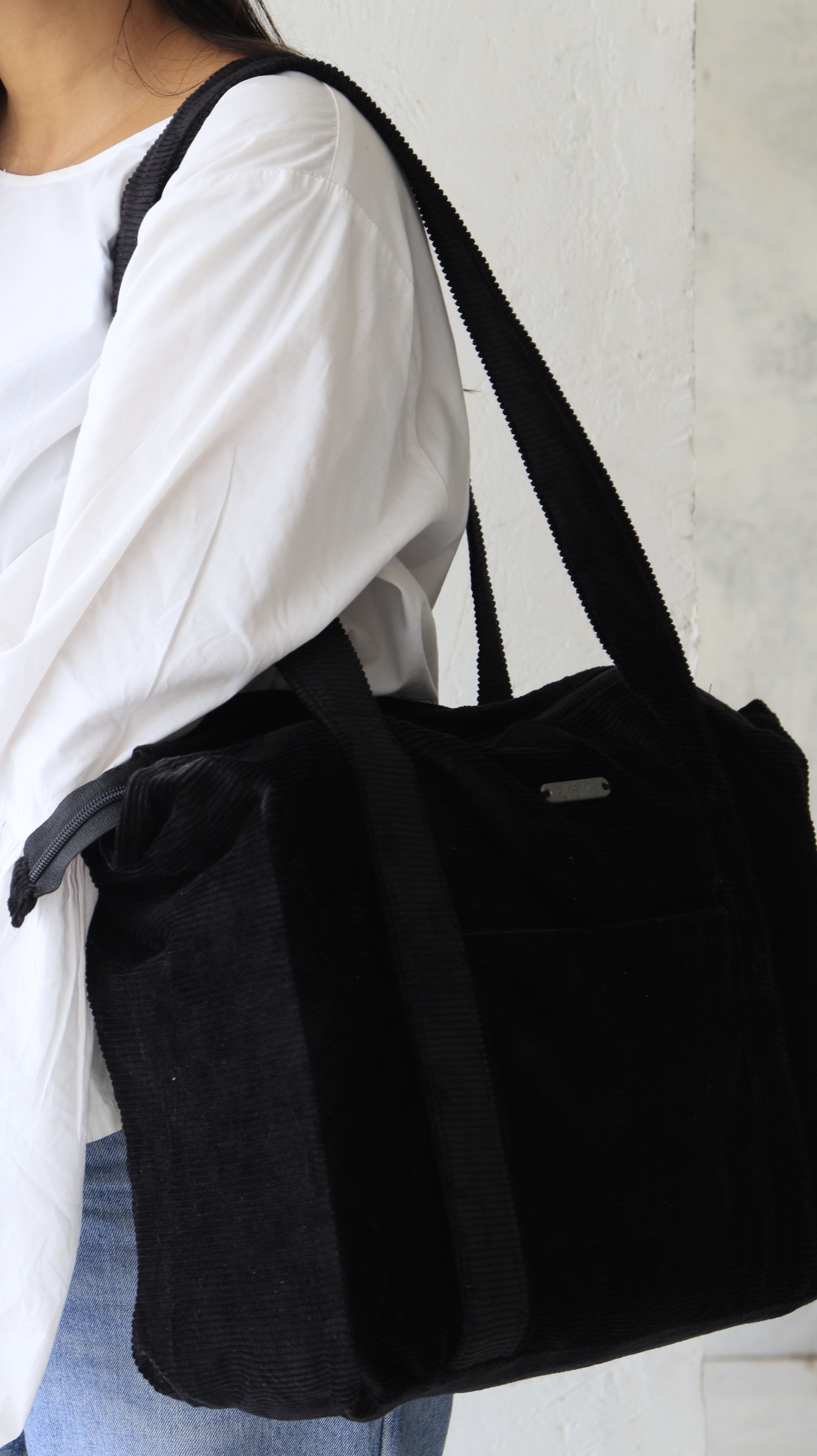 Minimalist Corduroy Shoppers Tote