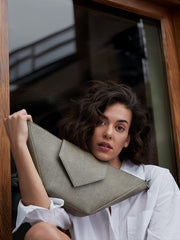 Madonna Apple Leather Tote - Olive