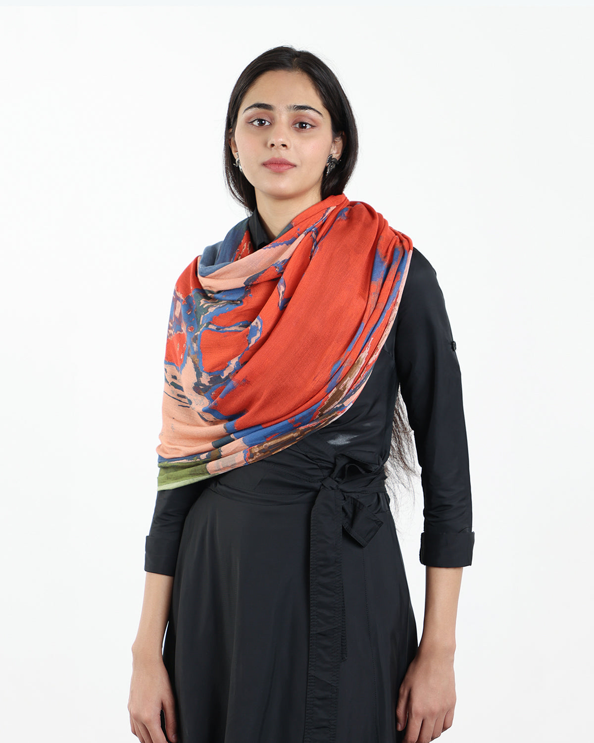 CRIMSOUNE BLUE MARBLE SCARF