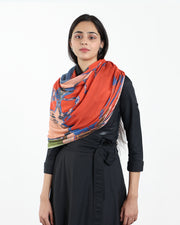 CRIMSOUNE BLUE MARBLE SCARF