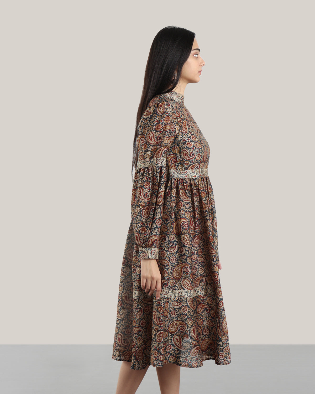 Kalamkari Irish Midnight Dress