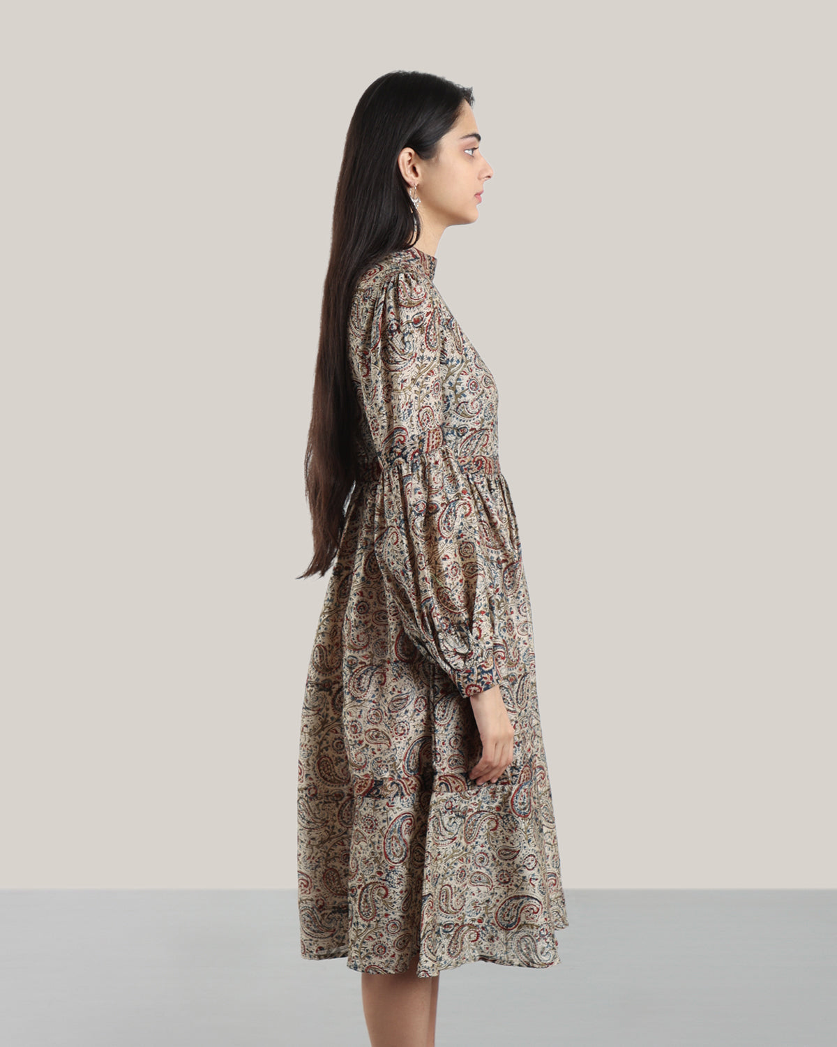 Kalamkari Irish Ecru Dress