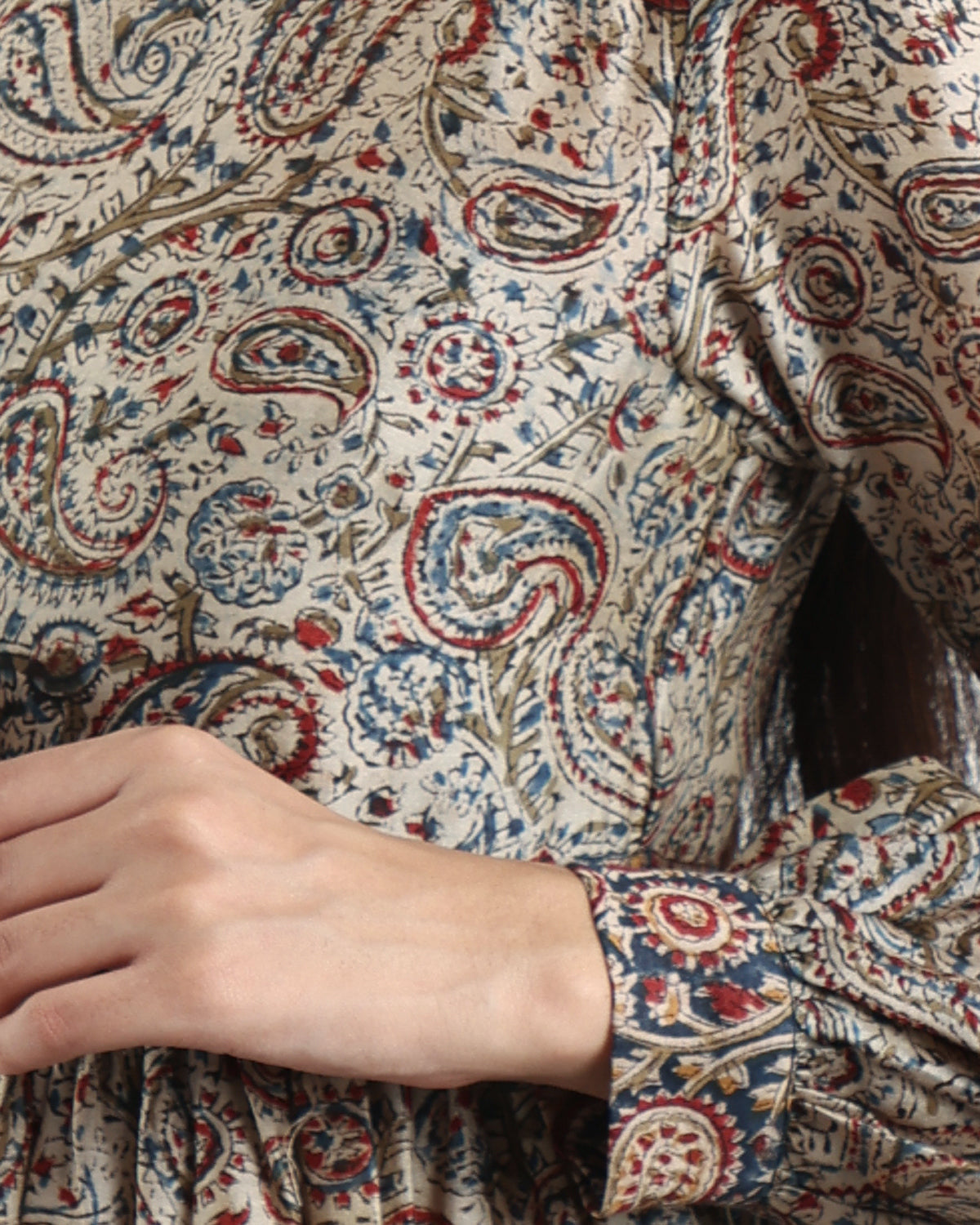 Kalamkari Irish Ecru Dress