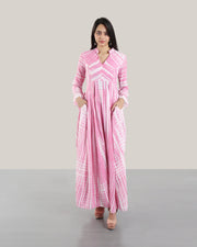 Tie N Dye Fox Trot Dress (Pink)