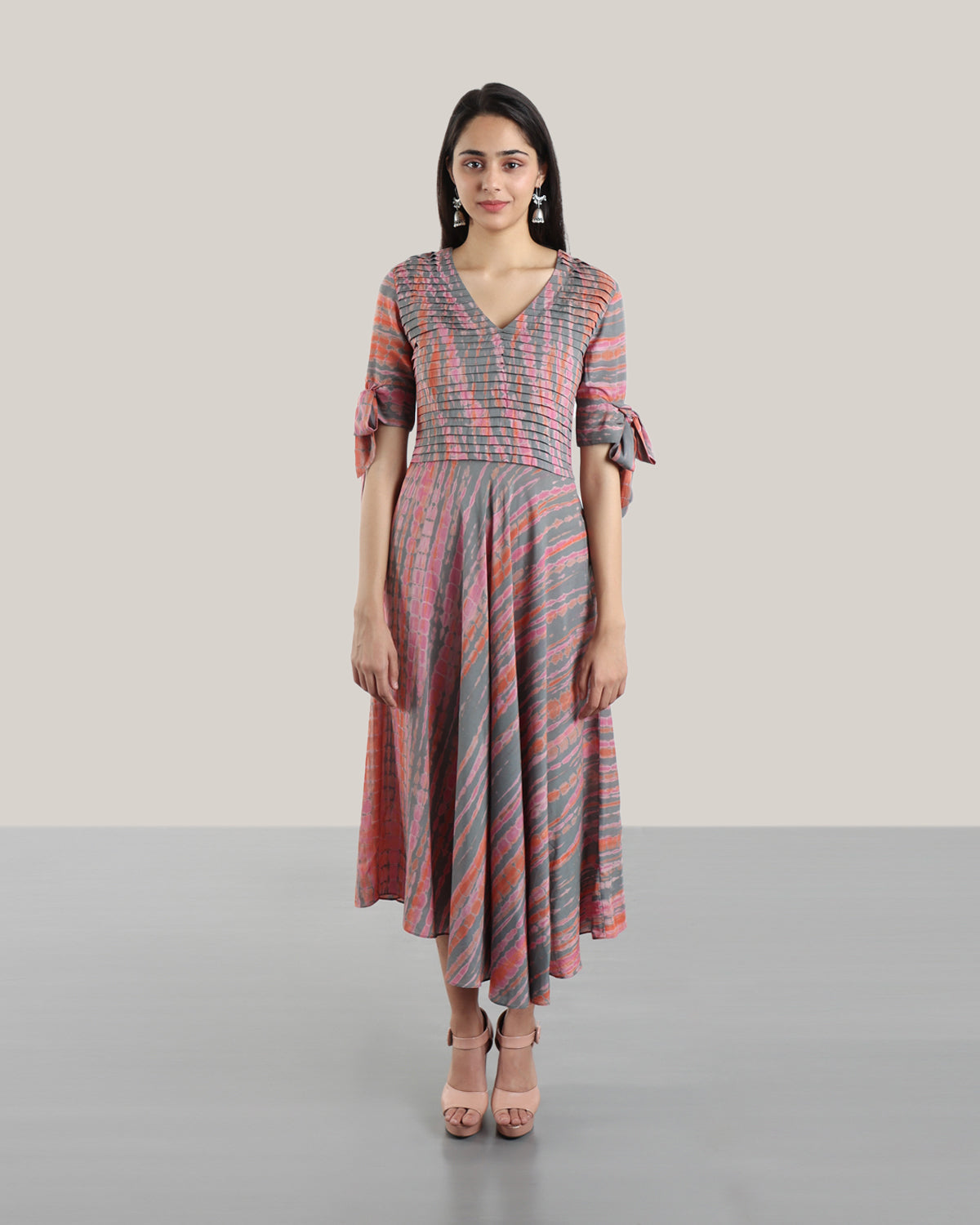 Tie N Dye Salsa Dress (Slate Prime Rose)