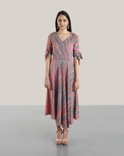 Tie N Dye Salsa Dress (Slate Prime Rose)