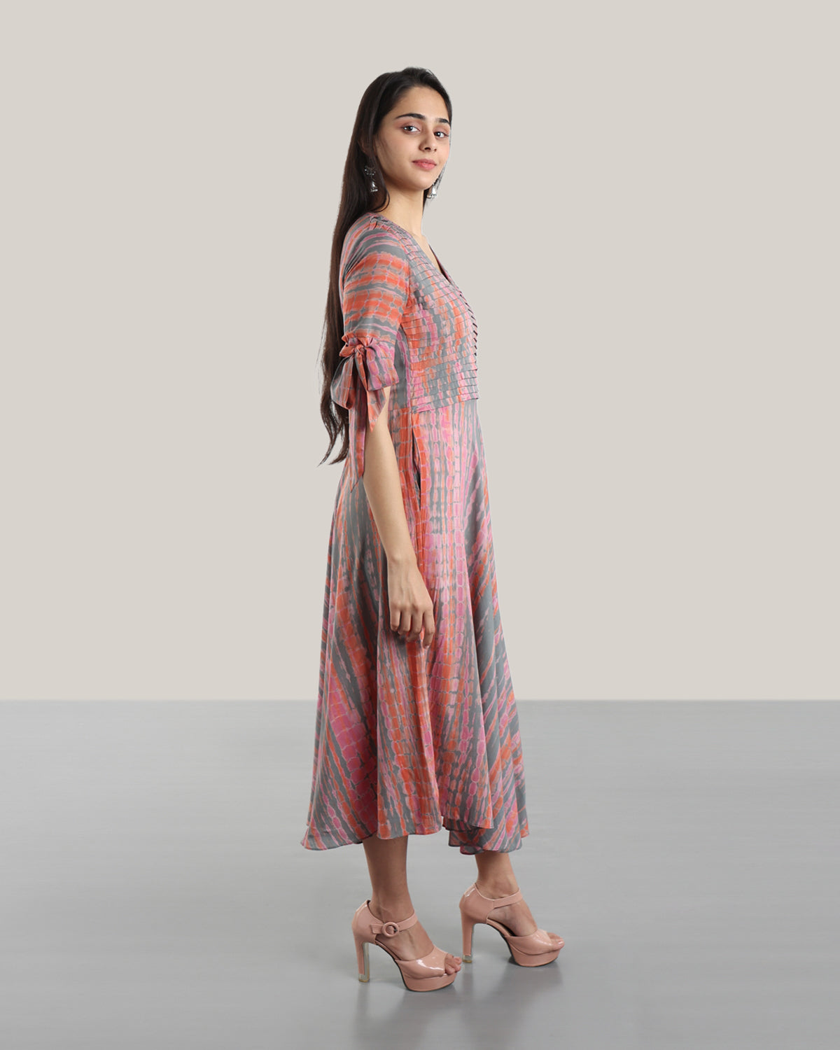 Tie N Dye Salsa Dress (Slate Prime Rose)