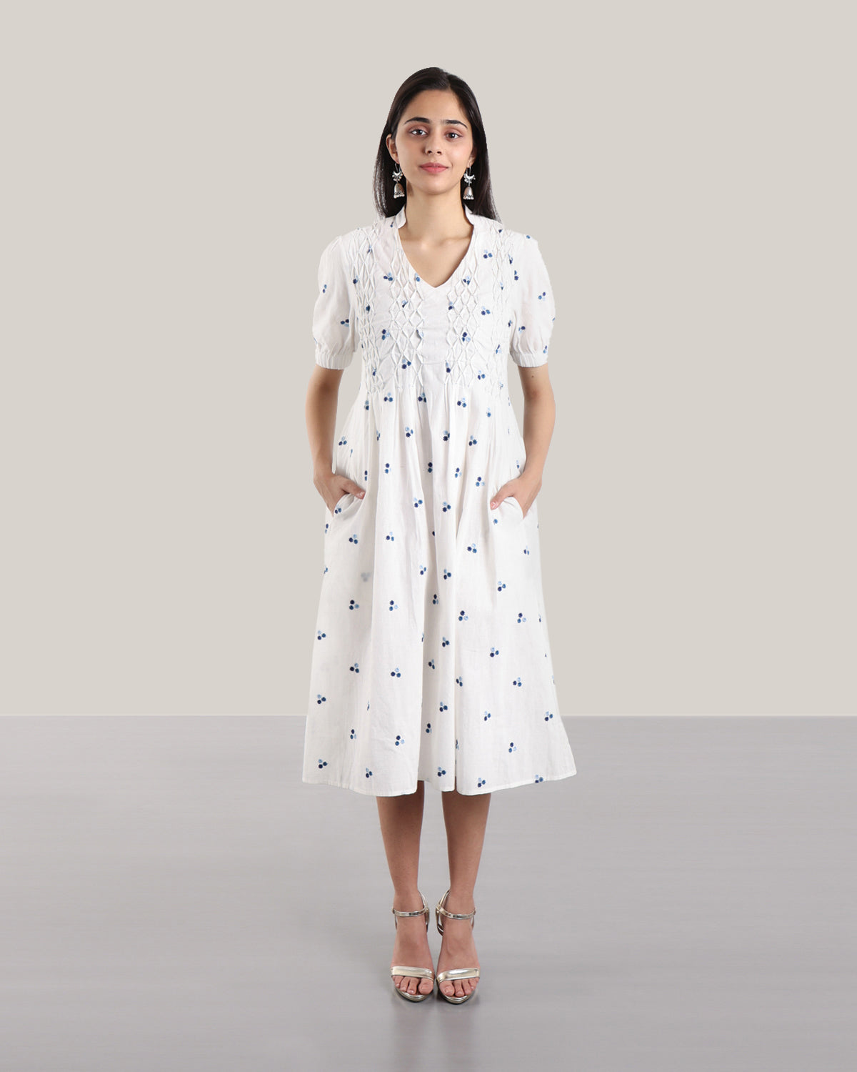 Embroidered (Blue) Moon Walk Dress