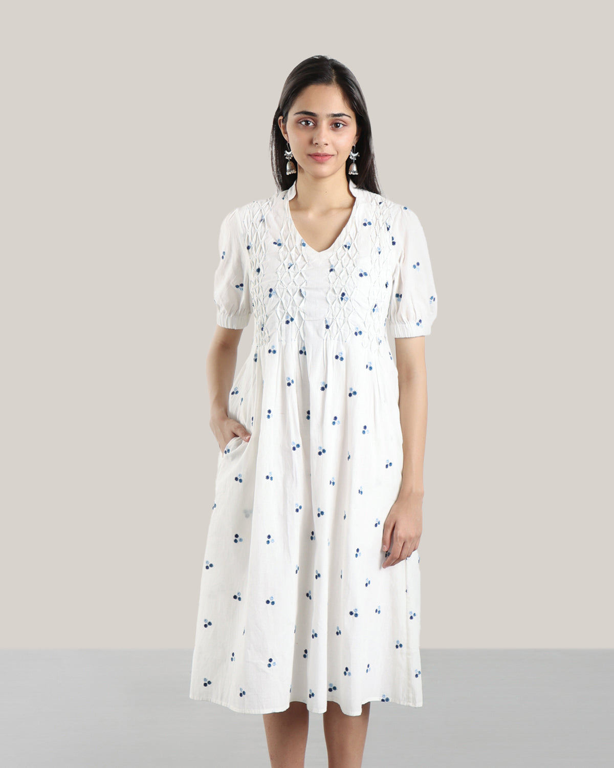 Embroidered (Blue) Moon Walk Dress