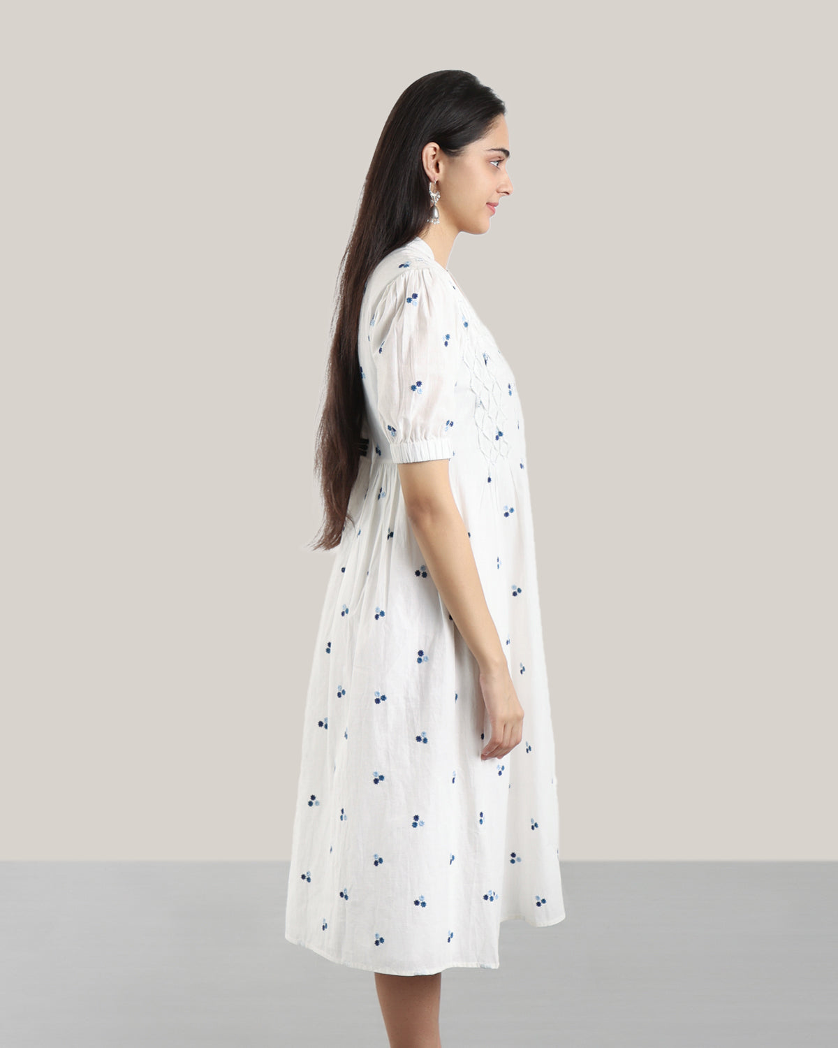 Embroidered (Blue) Moon Walk Dress