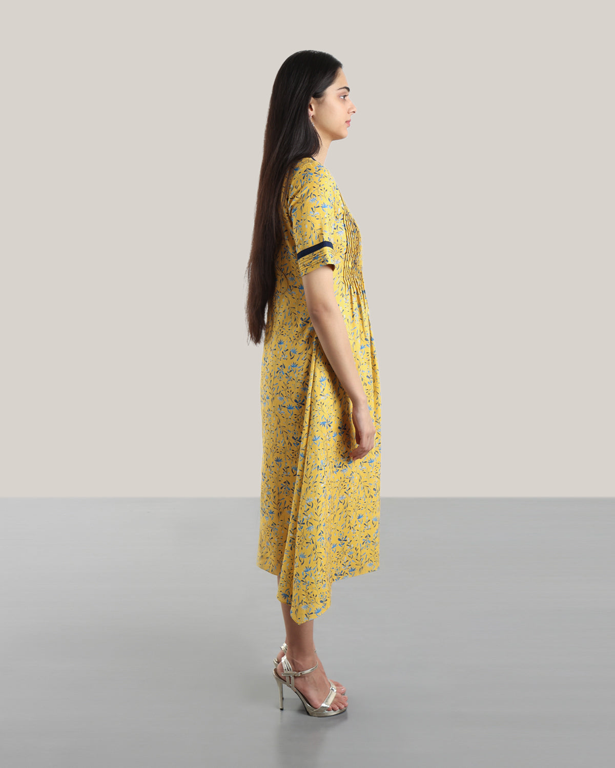Ditsy Folk Dress (Yellow)