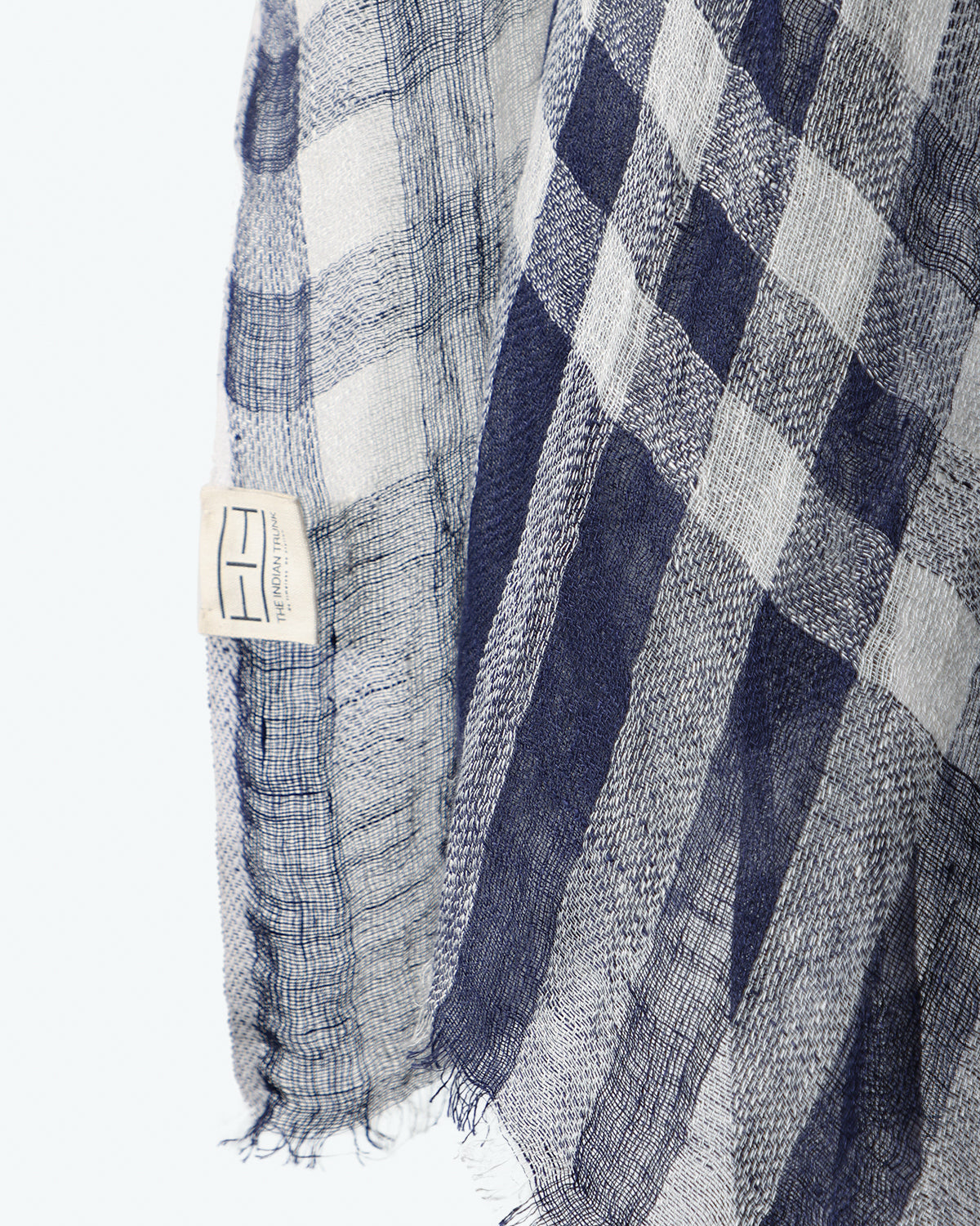 YALE BLUE CHECK SCARF
