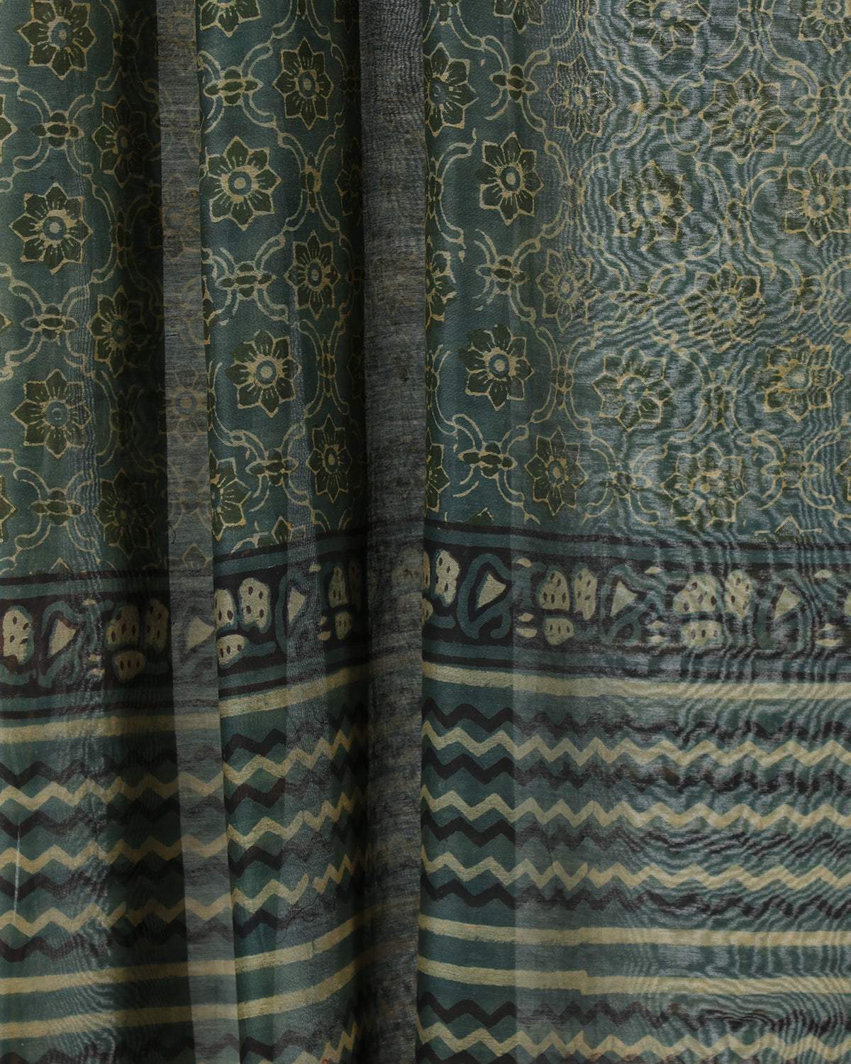 Mughal Floral Dupatta (Teal Blue)
