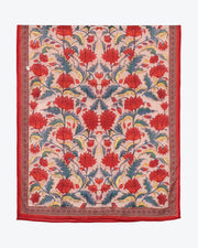 Lotus Garden Dupatta (Pomegranate Red)