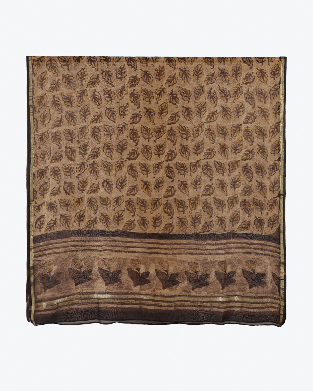 Winter Fall Dupatta (Brown Yellow)