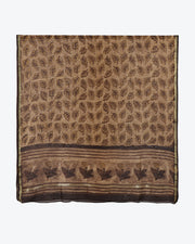 Winter Fall Dupatta (Brown Yellow)