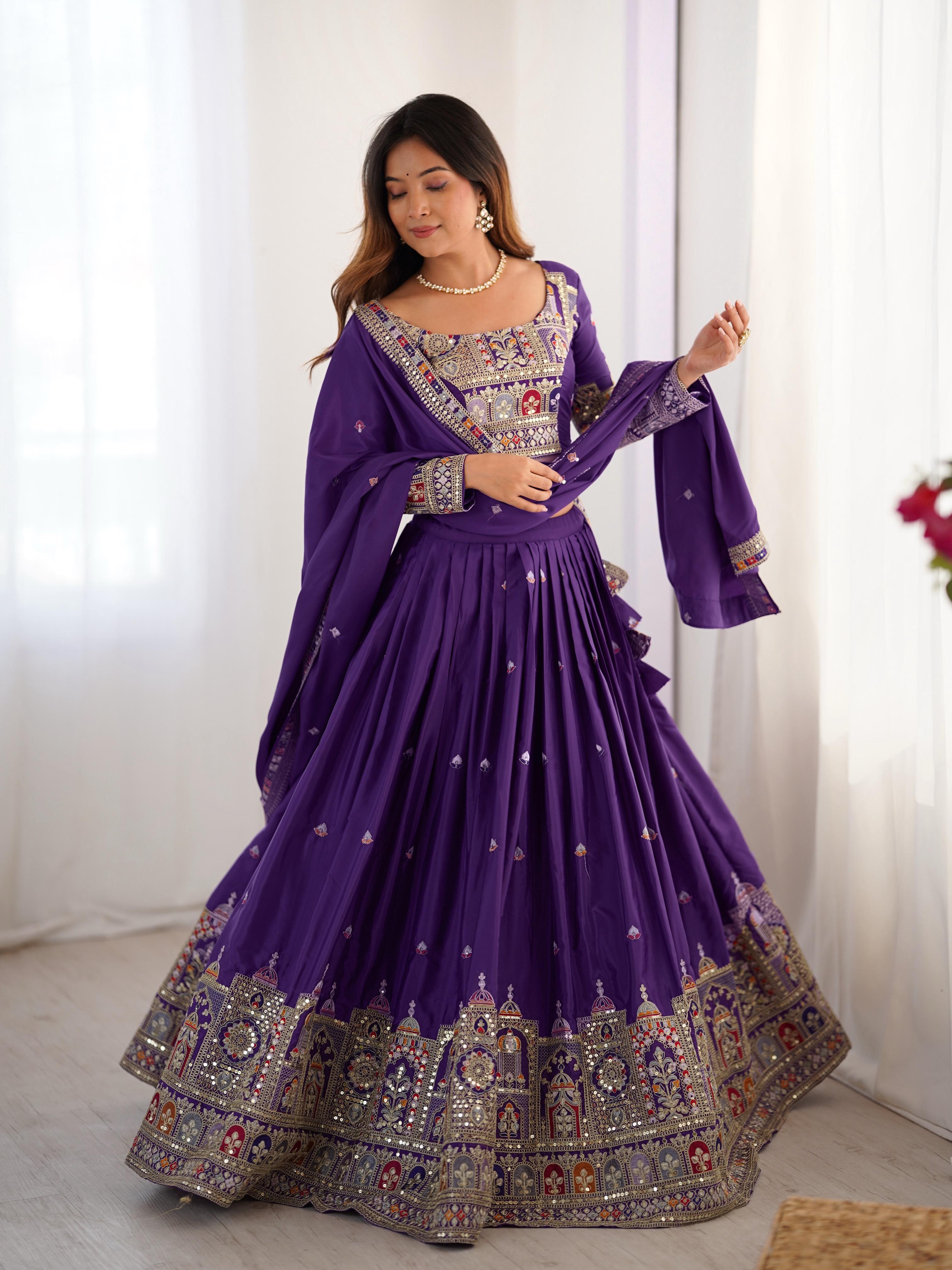 Beautiful Trendy Lehenga Choli With Coding Dori With Thread & Sequence Work