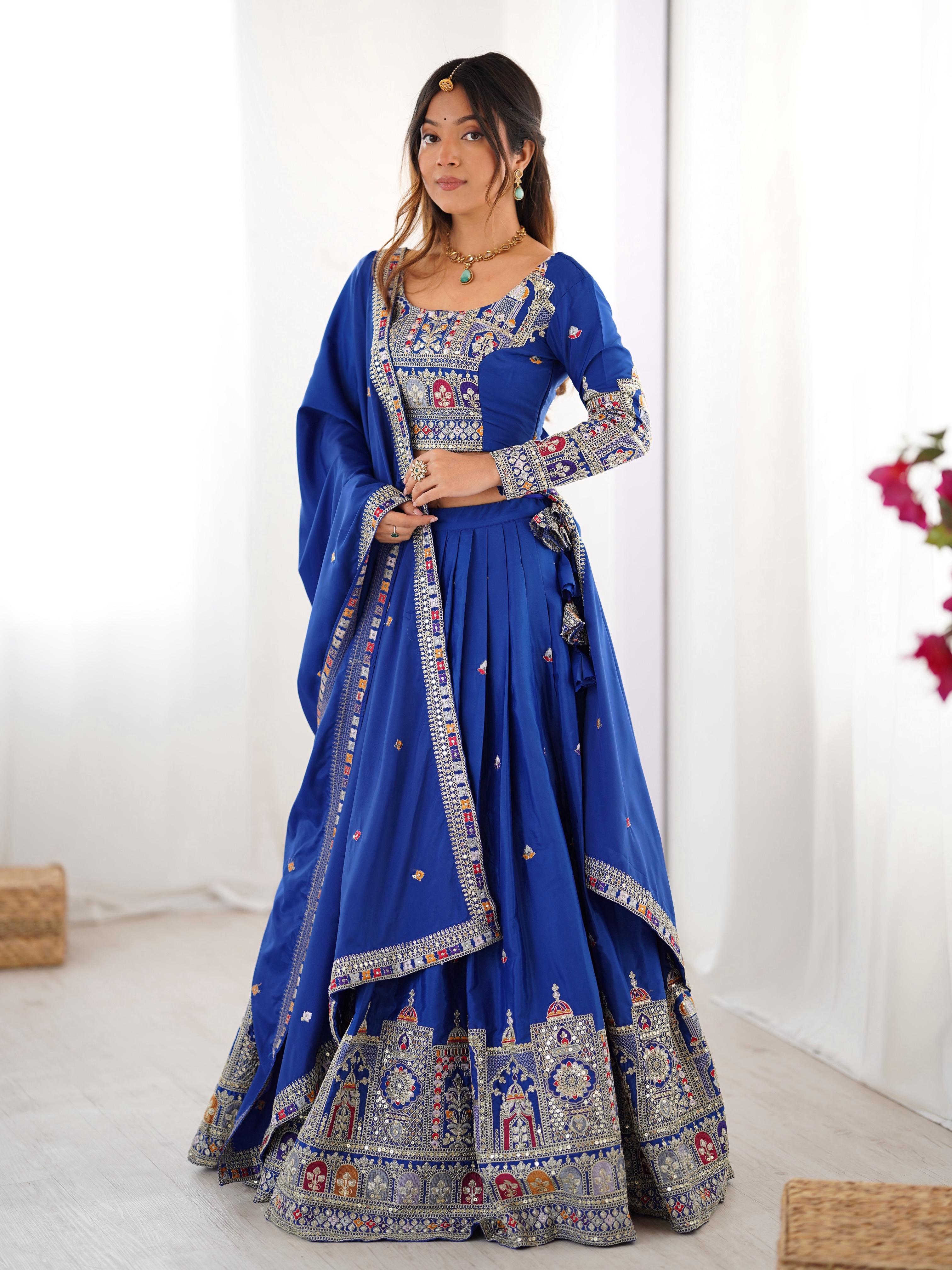 Beautiful Trendy Lehenga Choli With Coding Dori With Thread & Sequence Work