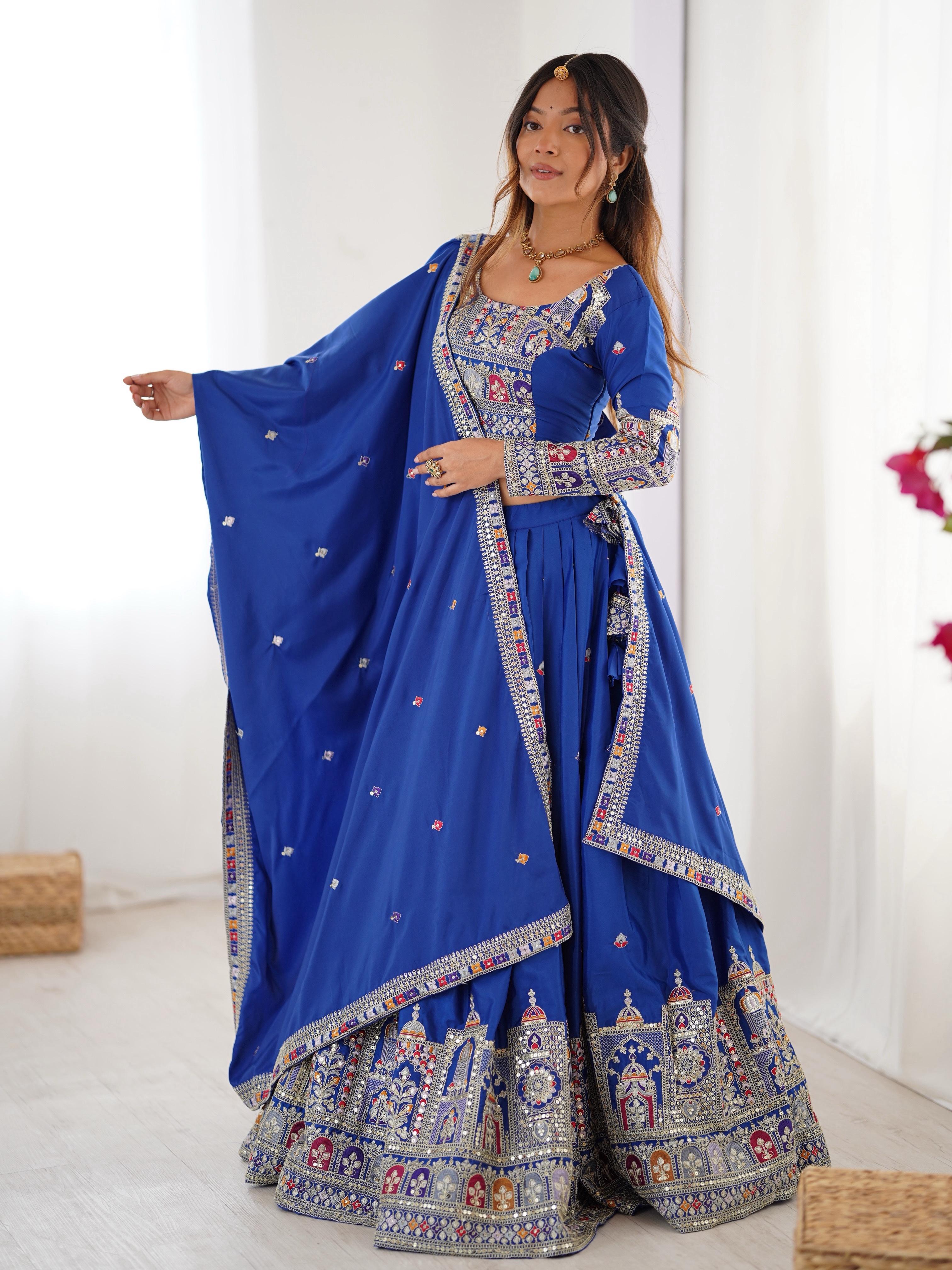 Beautiful Trendy Lehenga Choli With Coding Dori With Thread & Sequence Work