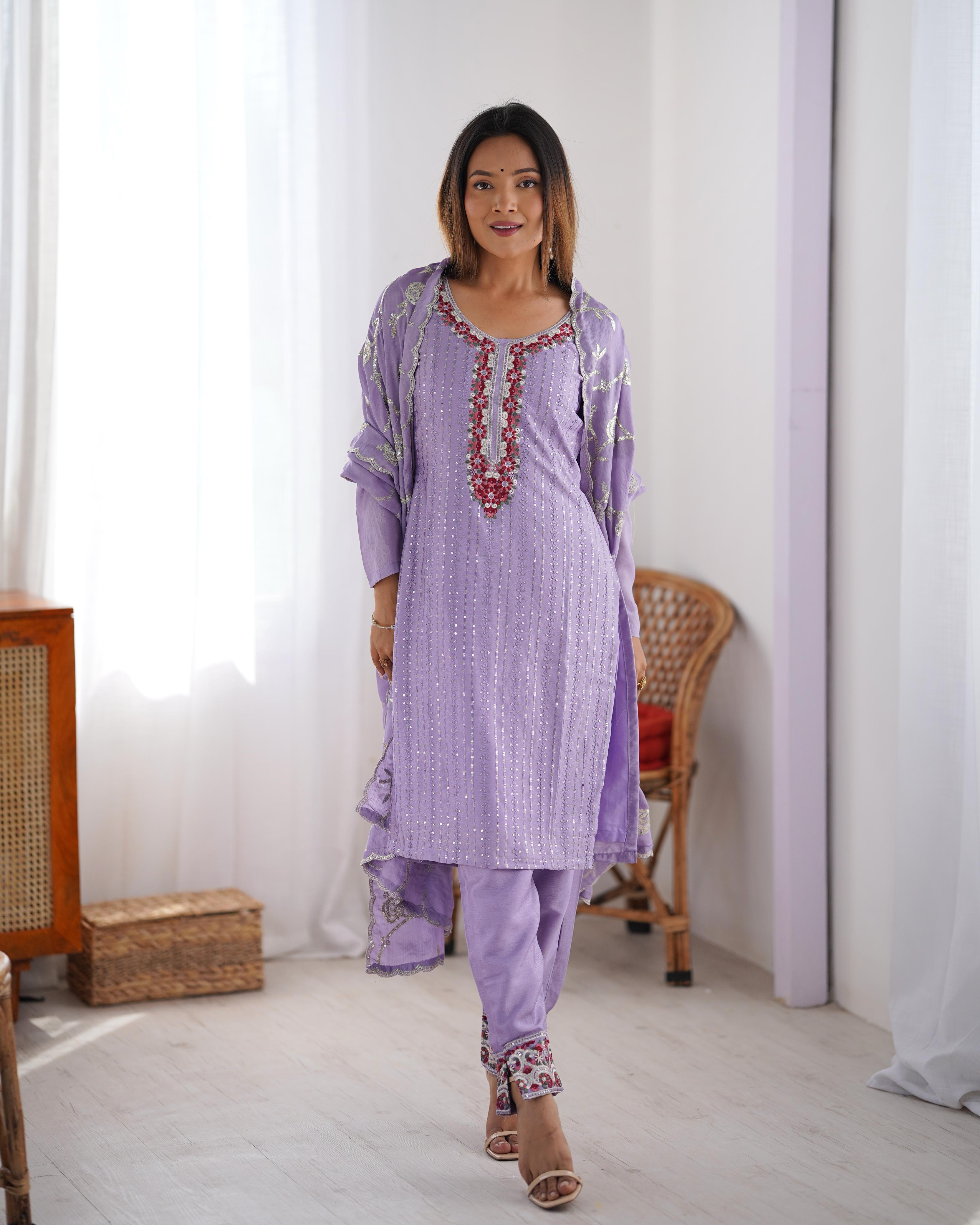 Designer Party Wear Top Bottom And Dupatta