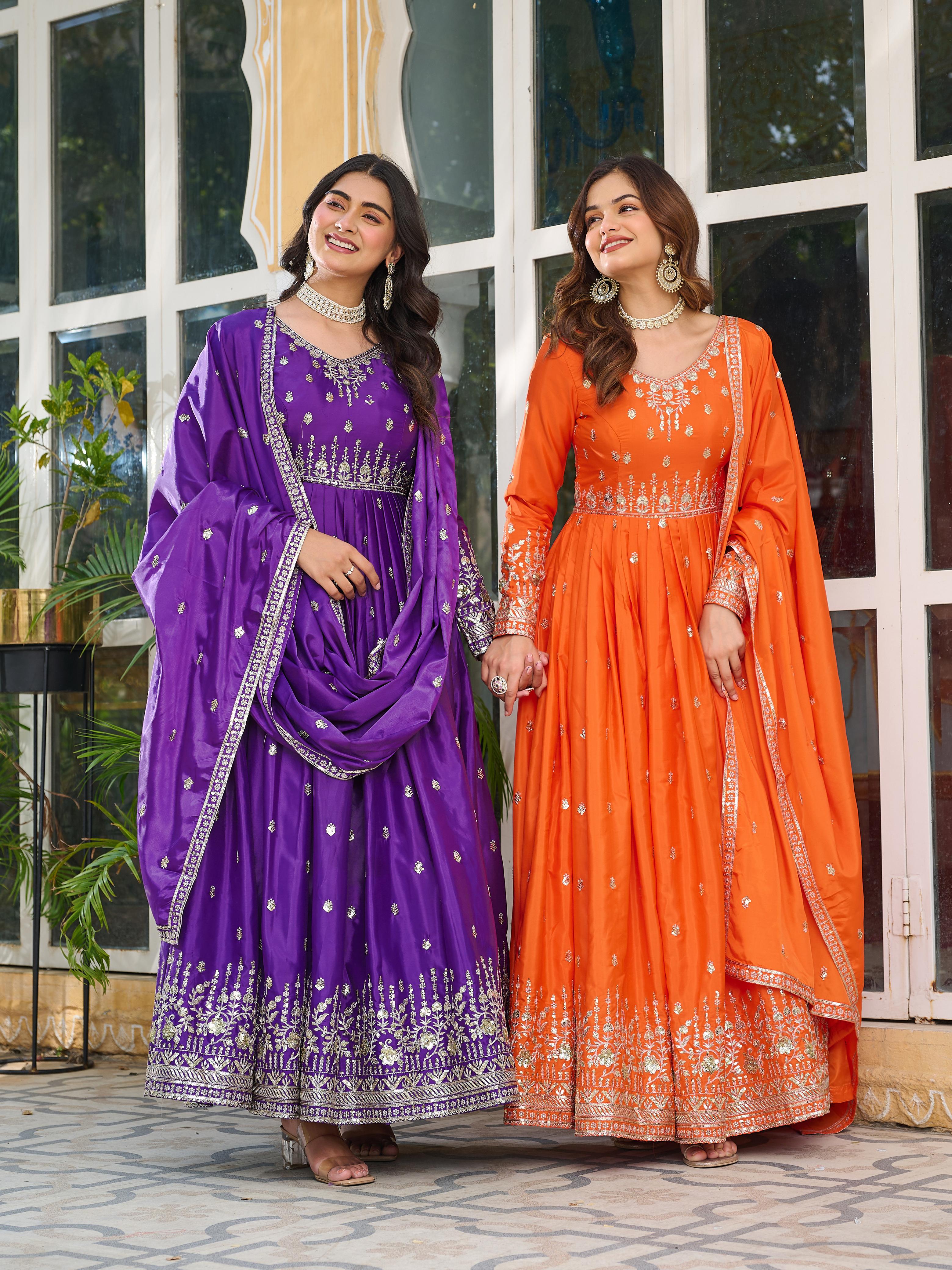 Beautiful Party Wear Gown Pent And Dupatta