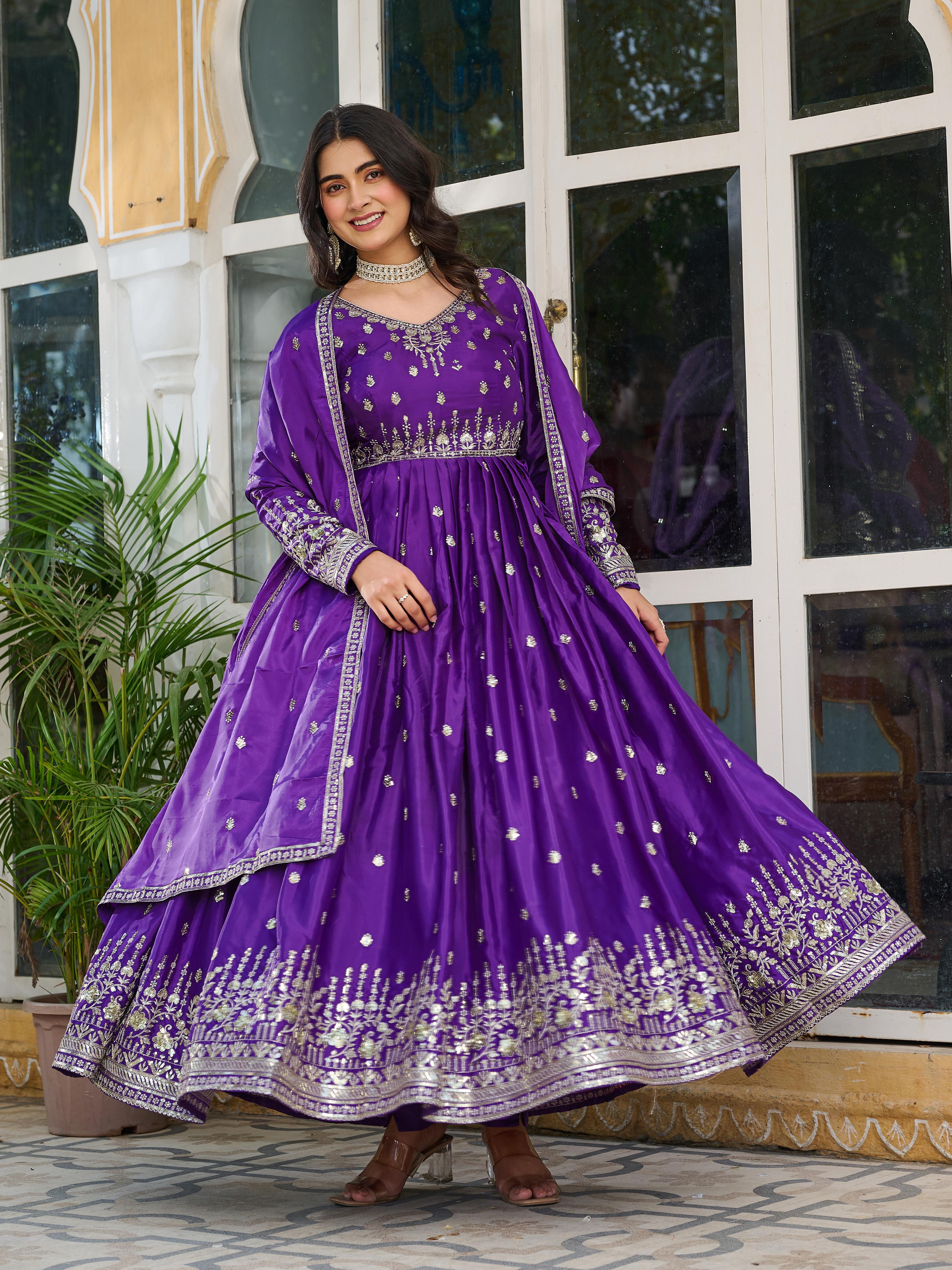 Beautiful Party Wear Gown Pent And Dupatta