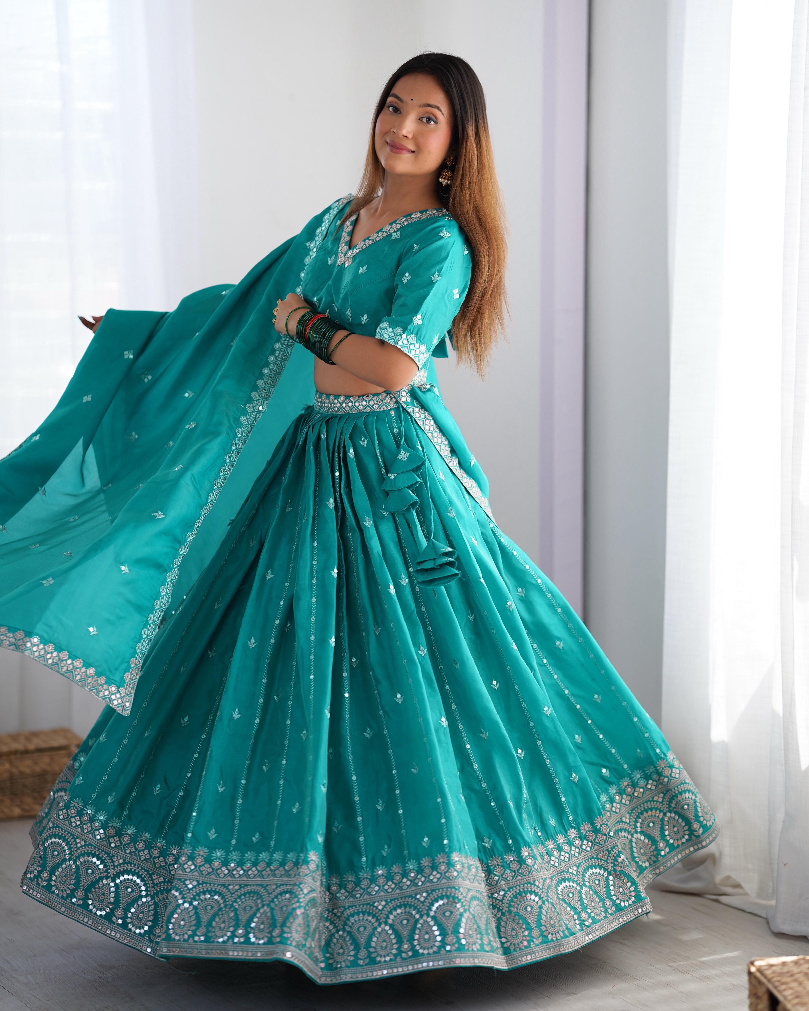 Party Wear Lehenga Choli With Thread & Sequence Work